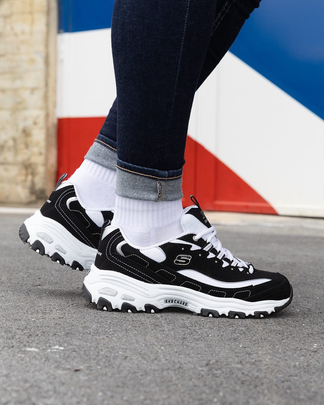 Skechers Sneakers D´Lites - Biggest Fan Vrijetijdsschoen, lage schoen, veterschoen in trendy chunky-stijl