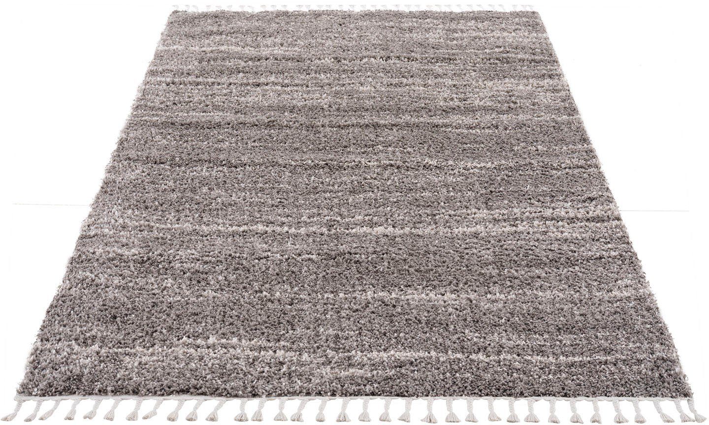 Carpet City Hoogpolig vloerkleed Pulpy 524 bijzonder zacht, met franje, mêlee
