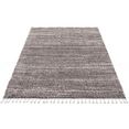 carpet city hoogpolig vloerkleed pulpy 524 bijzonder zacht, met franje, mêlee, ideaal voor woonkamer  slaapkamer grijs