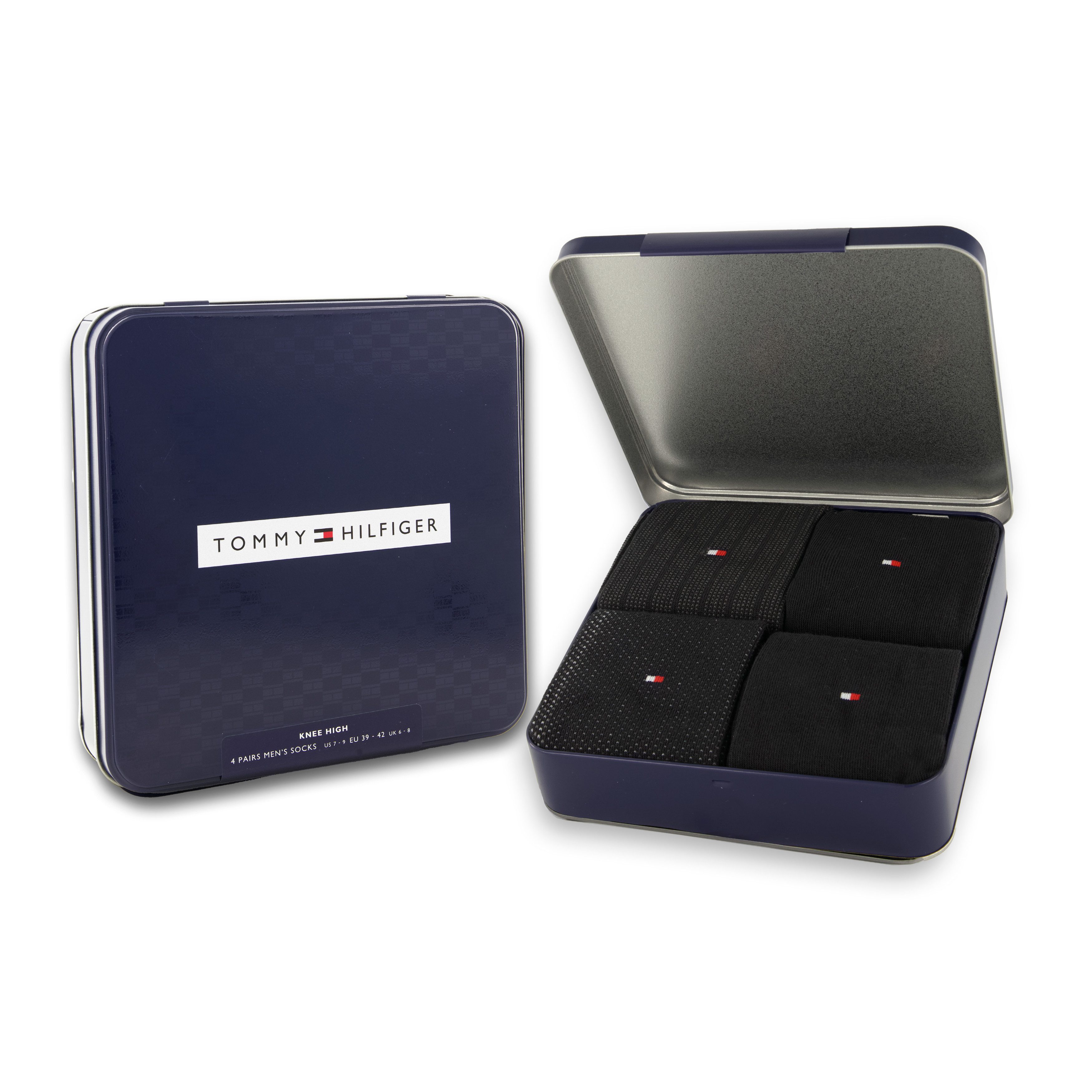 Tommy Hilfiger Kniekousen TH MEN KNEEHIGH 4P TIN GIFTBOX (Set van 4)