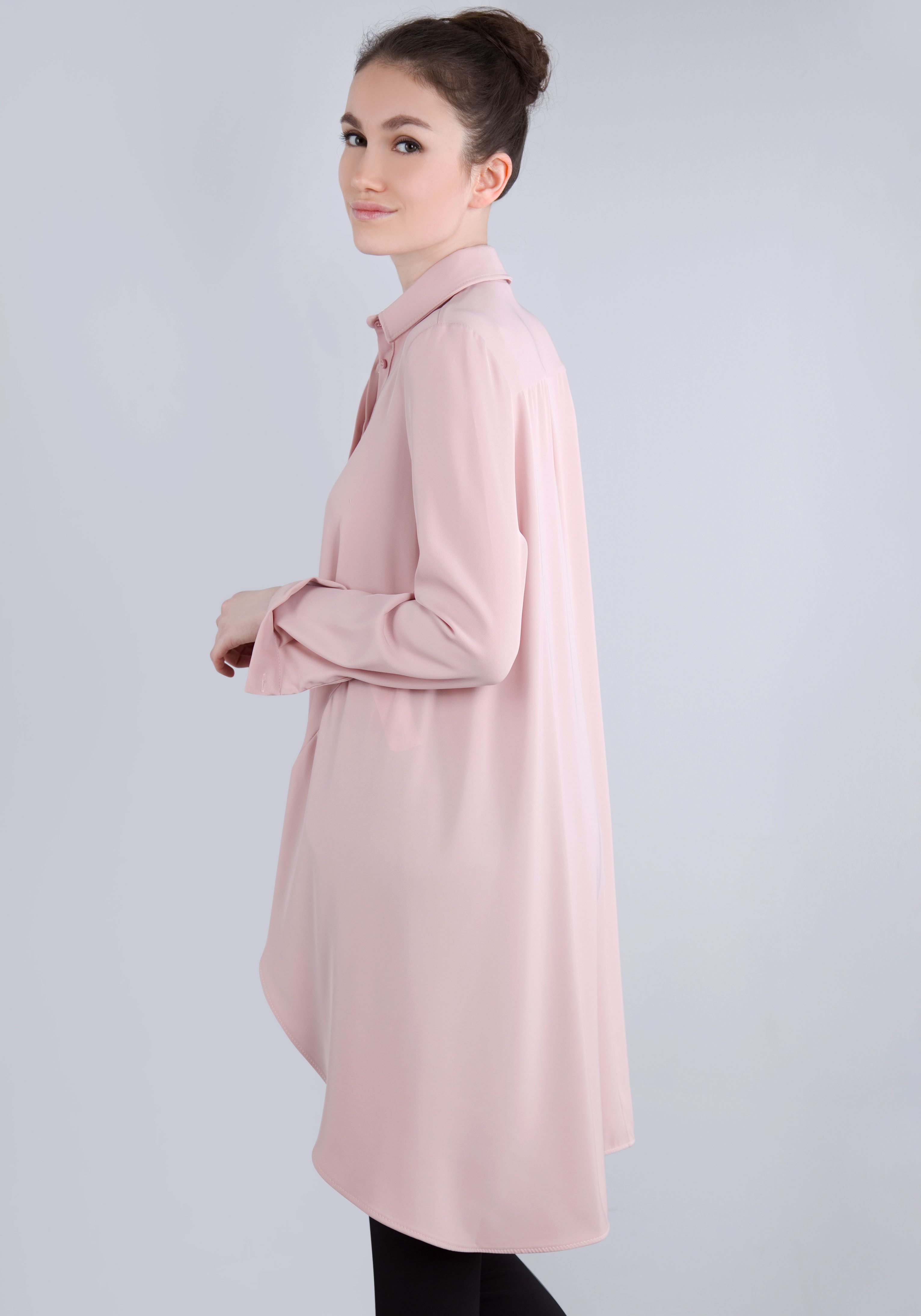 IMPERIAL Lange blouse in kreukvrije kwaliteit met stretch
