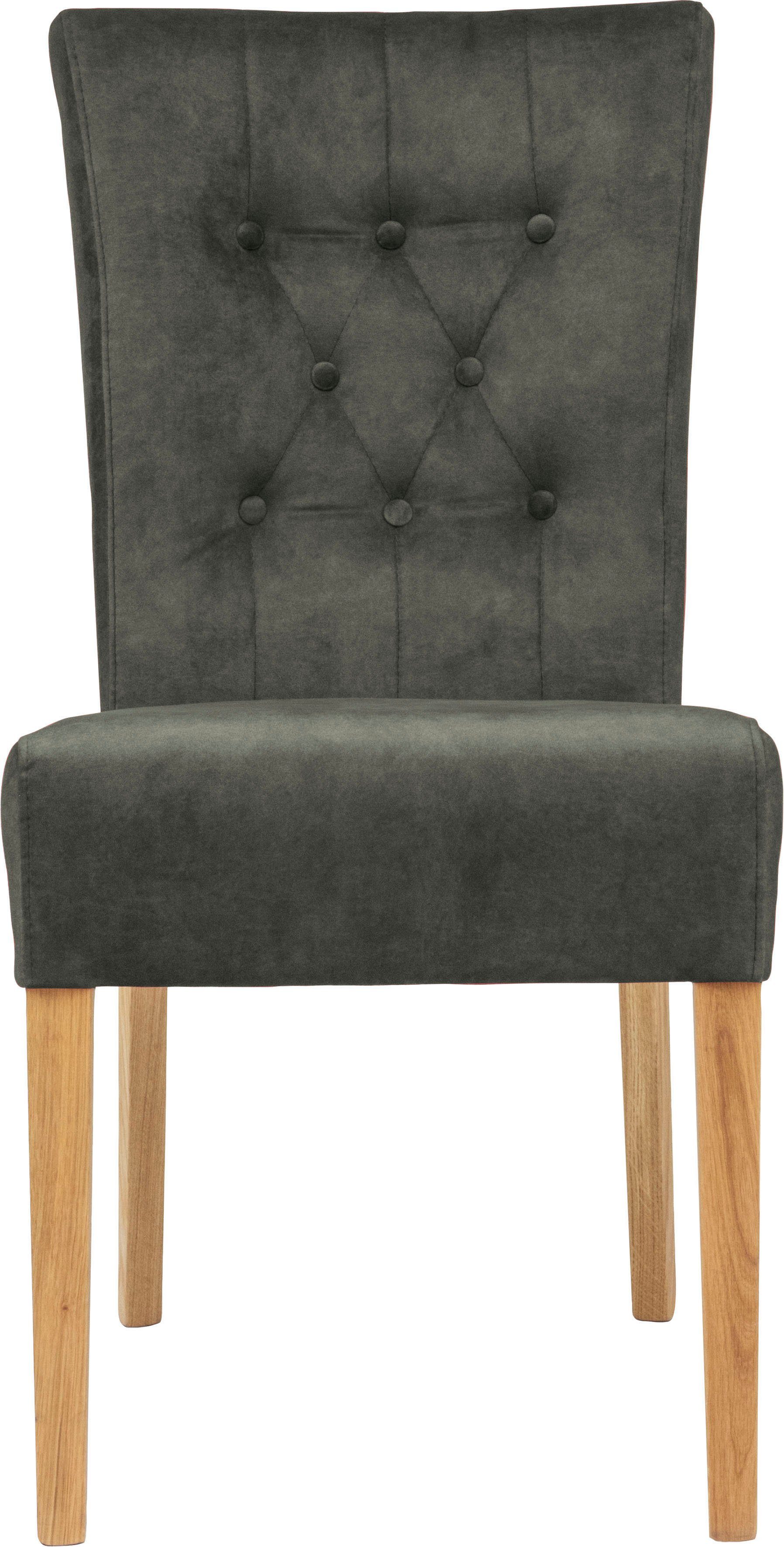 Home affaire Stoel Queen Eetkamerstoel met capitonnage, set van 2, 4 of 6