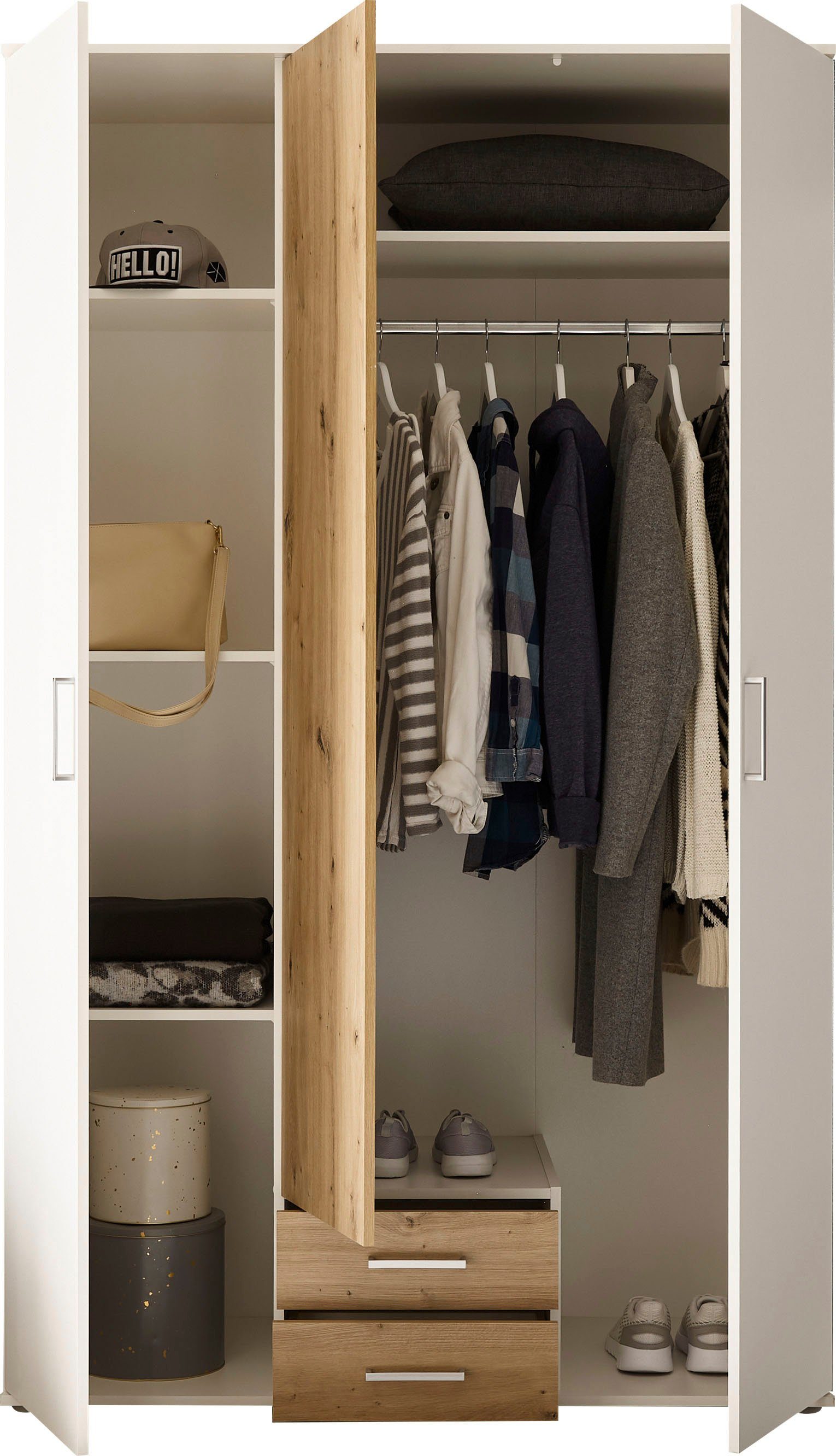 Schlafkontor Kledingkast Marburg bestseller kast garderobe met lades Slaapkamerkast in topkwaliteit, in 2 breedtes