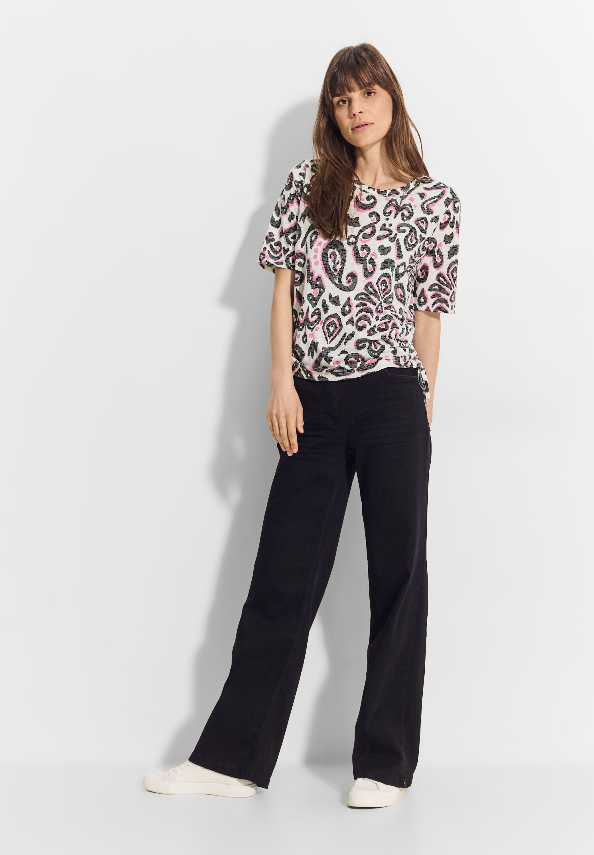 Cecil T-shirt met burnout-look