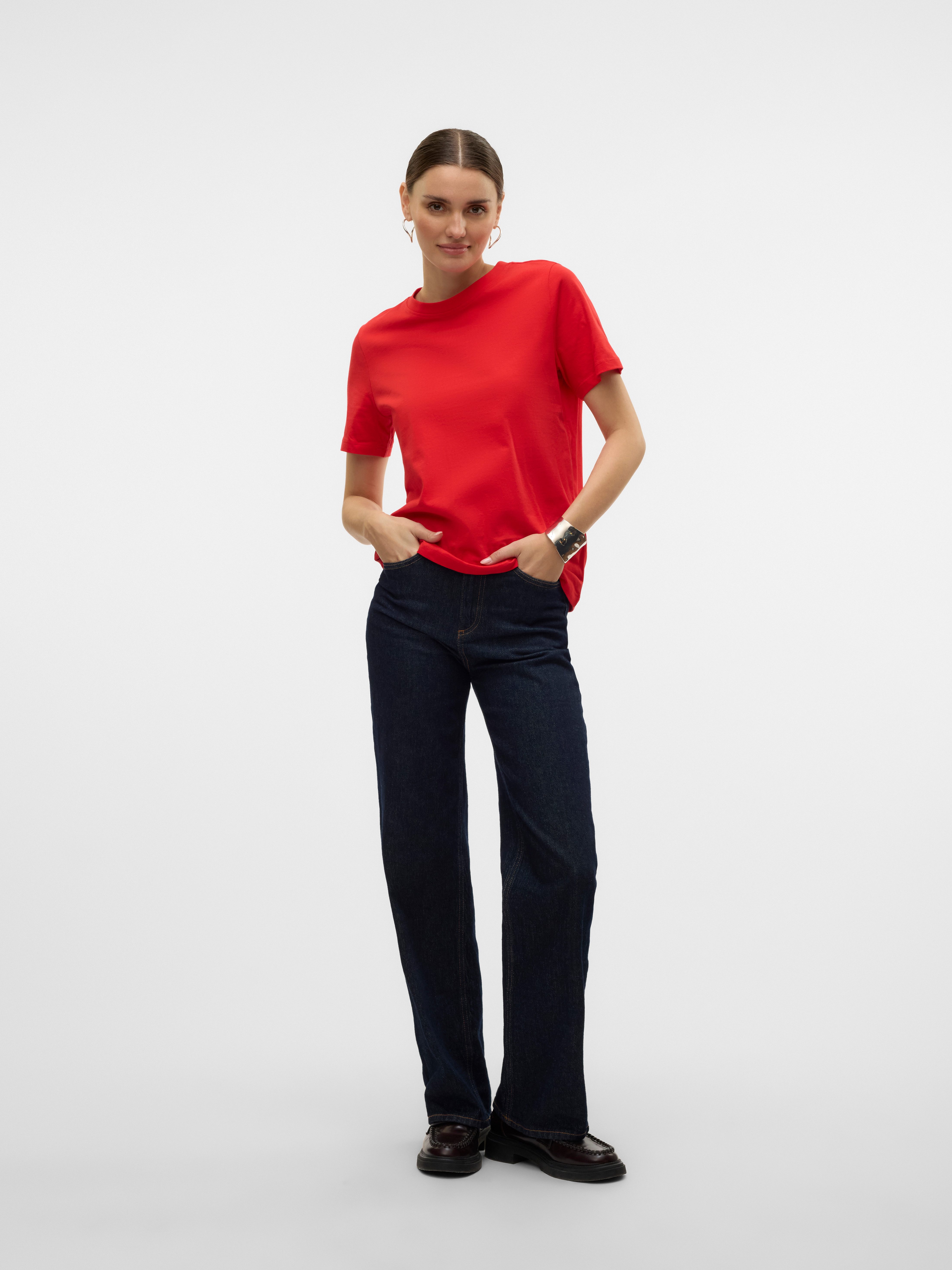 Vero Moda Shirt met korte mouwen VMPAULINA SS T-SHIRT GA JRS NOOS