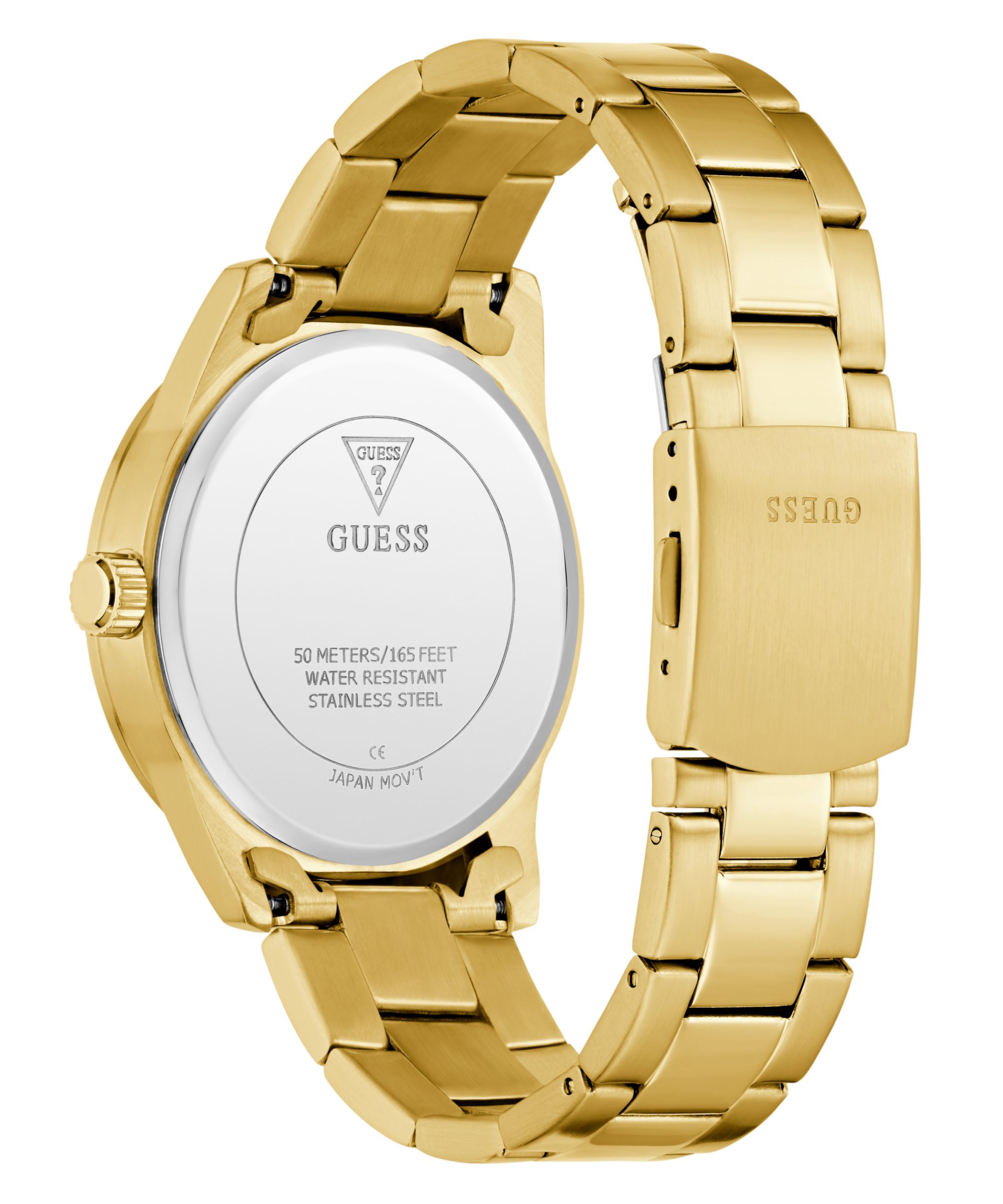 Guess Kwartshorloge Easton Horloge, herenhorloge, stalen armband