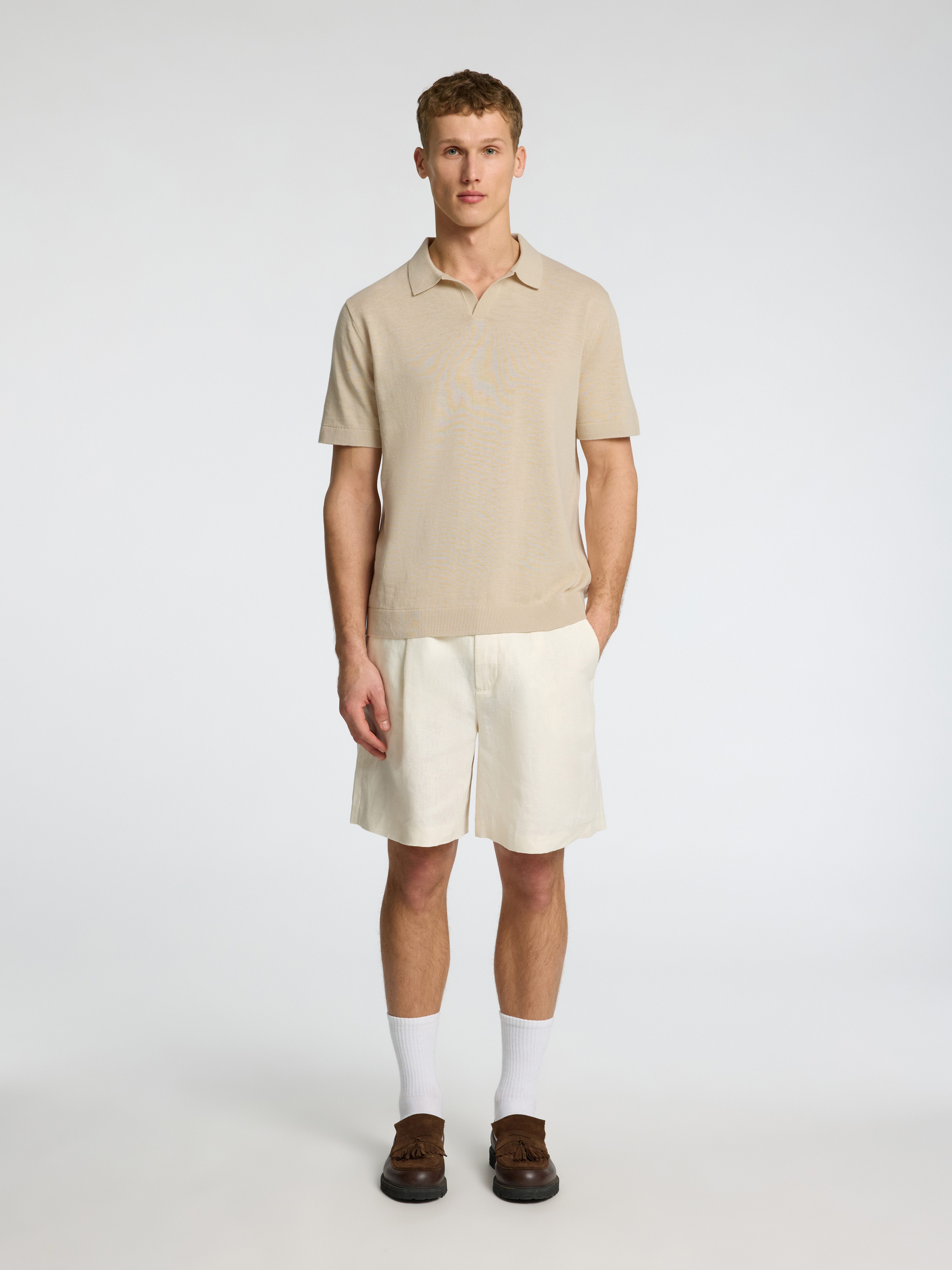 SELECTED HOMME Poloshirt SLHMATTIS SS KNIT SUN OPEN POLO NOOS