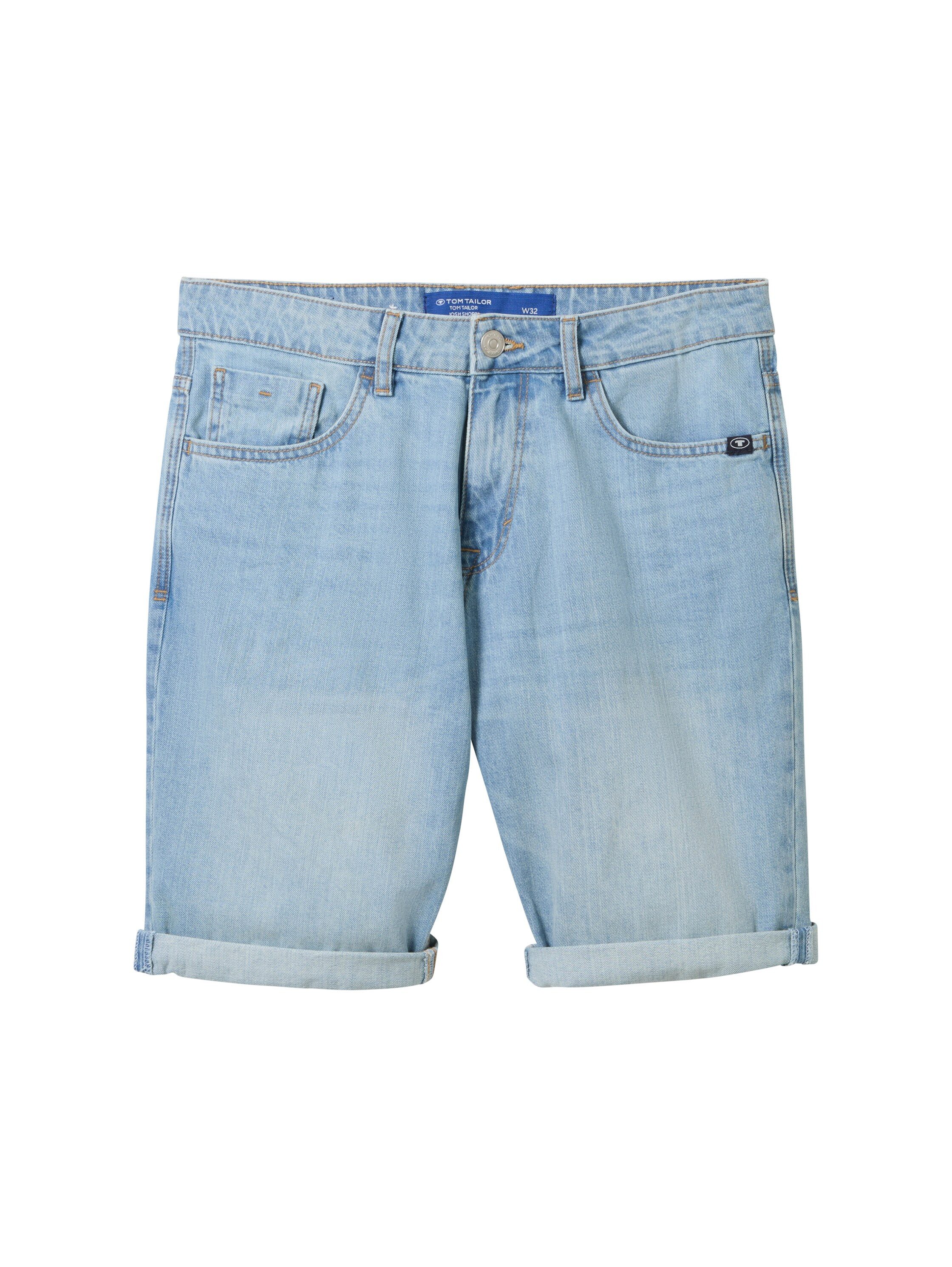 Tom Tailor Jeansbermuda Josh met merklabel