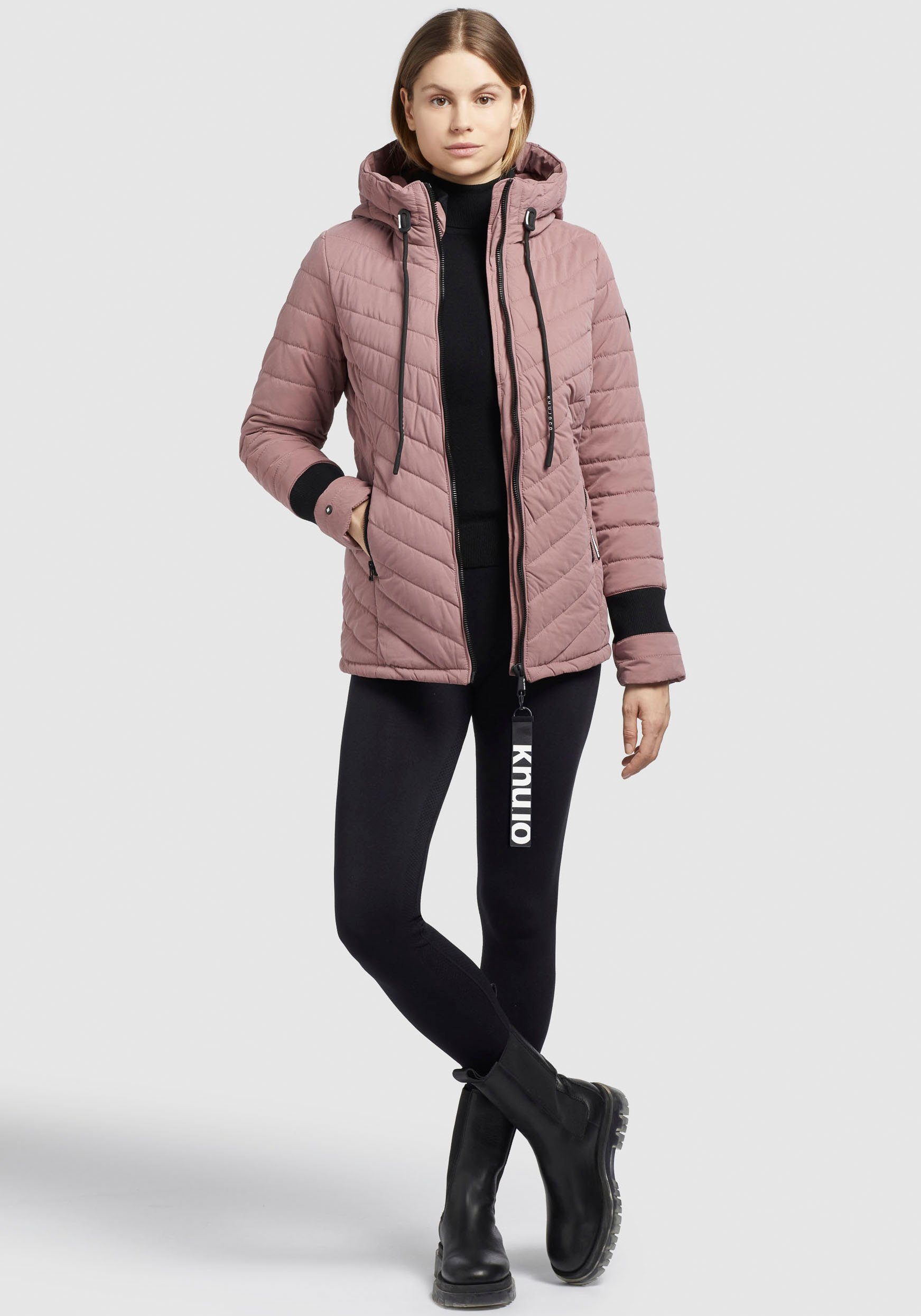 khujo Gewatteerde jas PATT2 PEACHED met contrastkleurige details