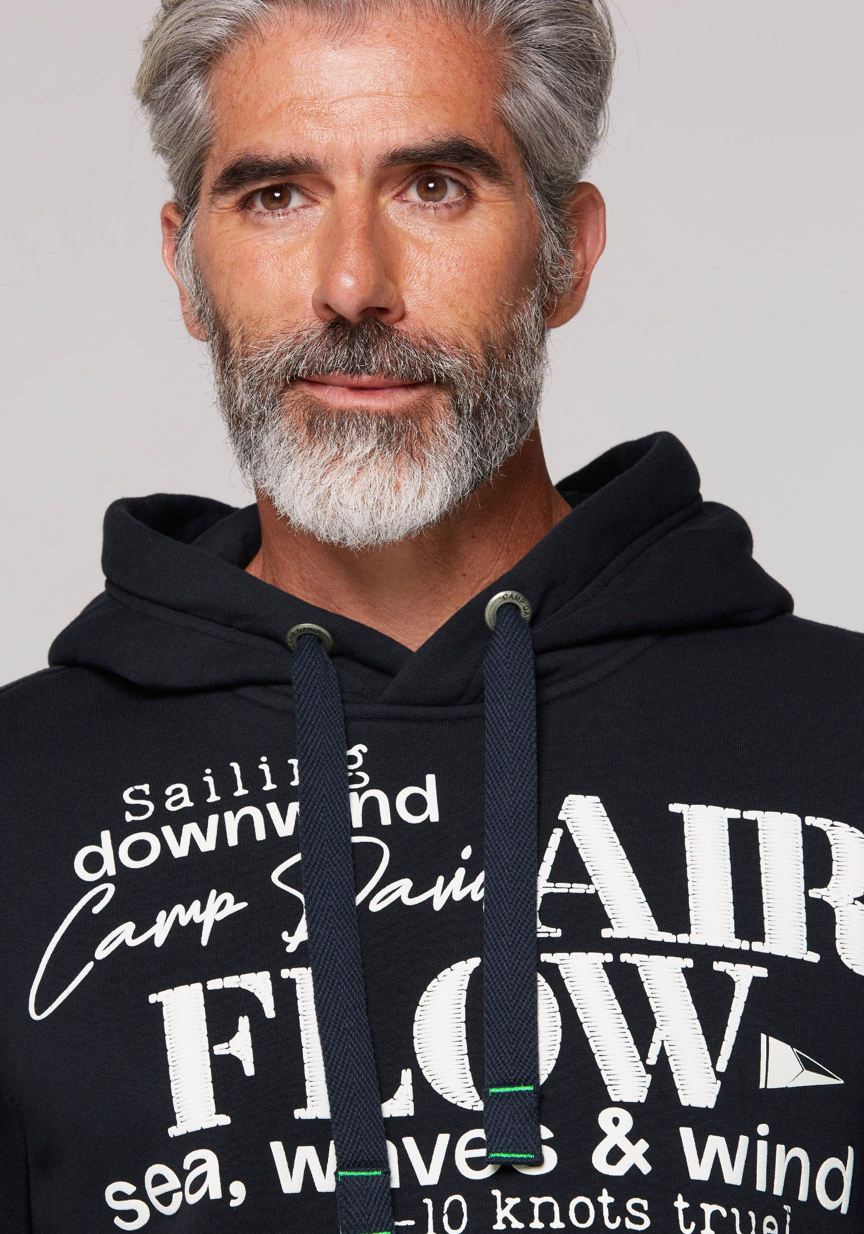 CAMP DAVID Hoodie met logo-prints