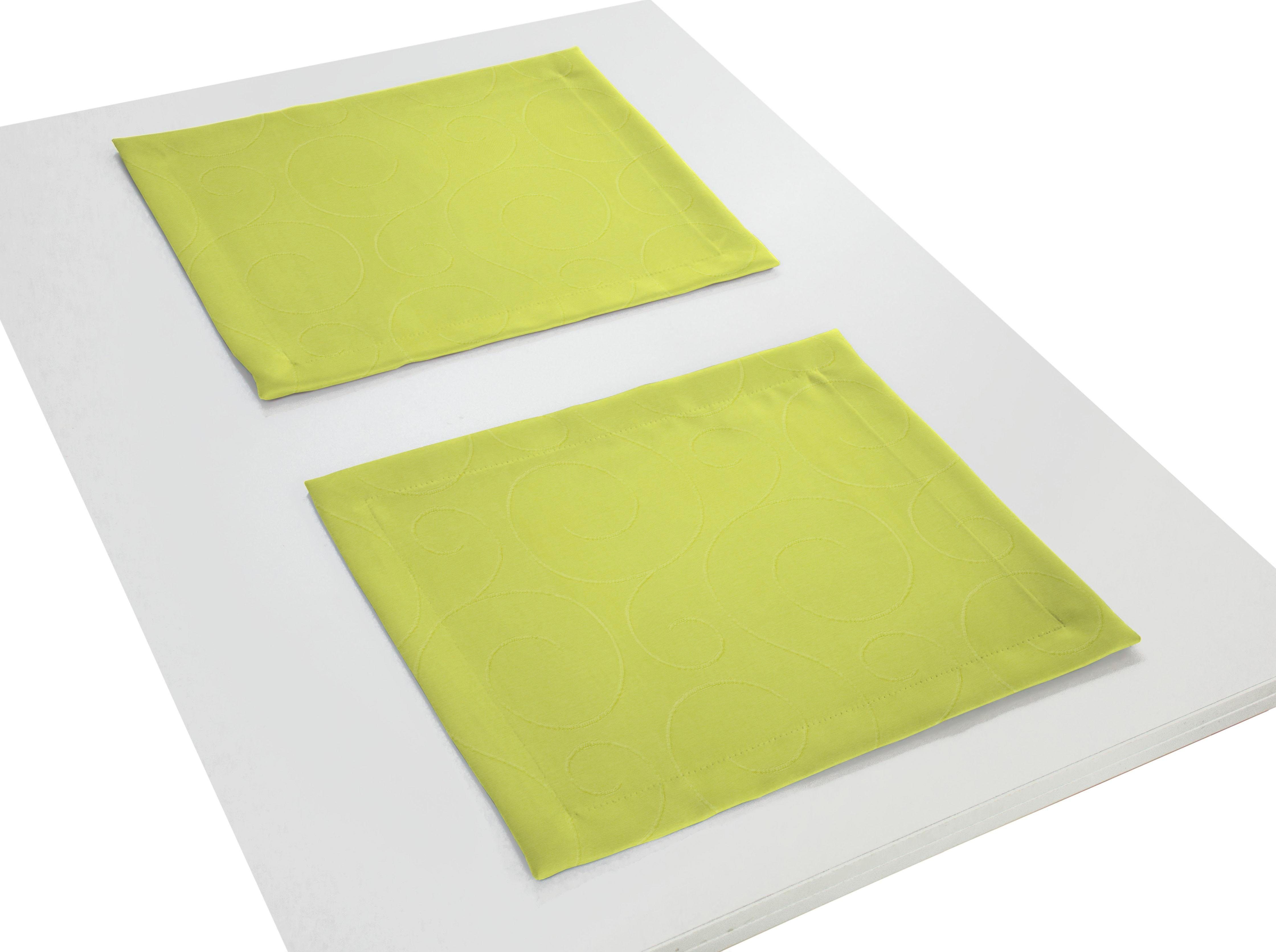 Wirth Set placemats Neufahrn (set, 2 stuks) tafelkleden maat 40x35 cm eckig groen