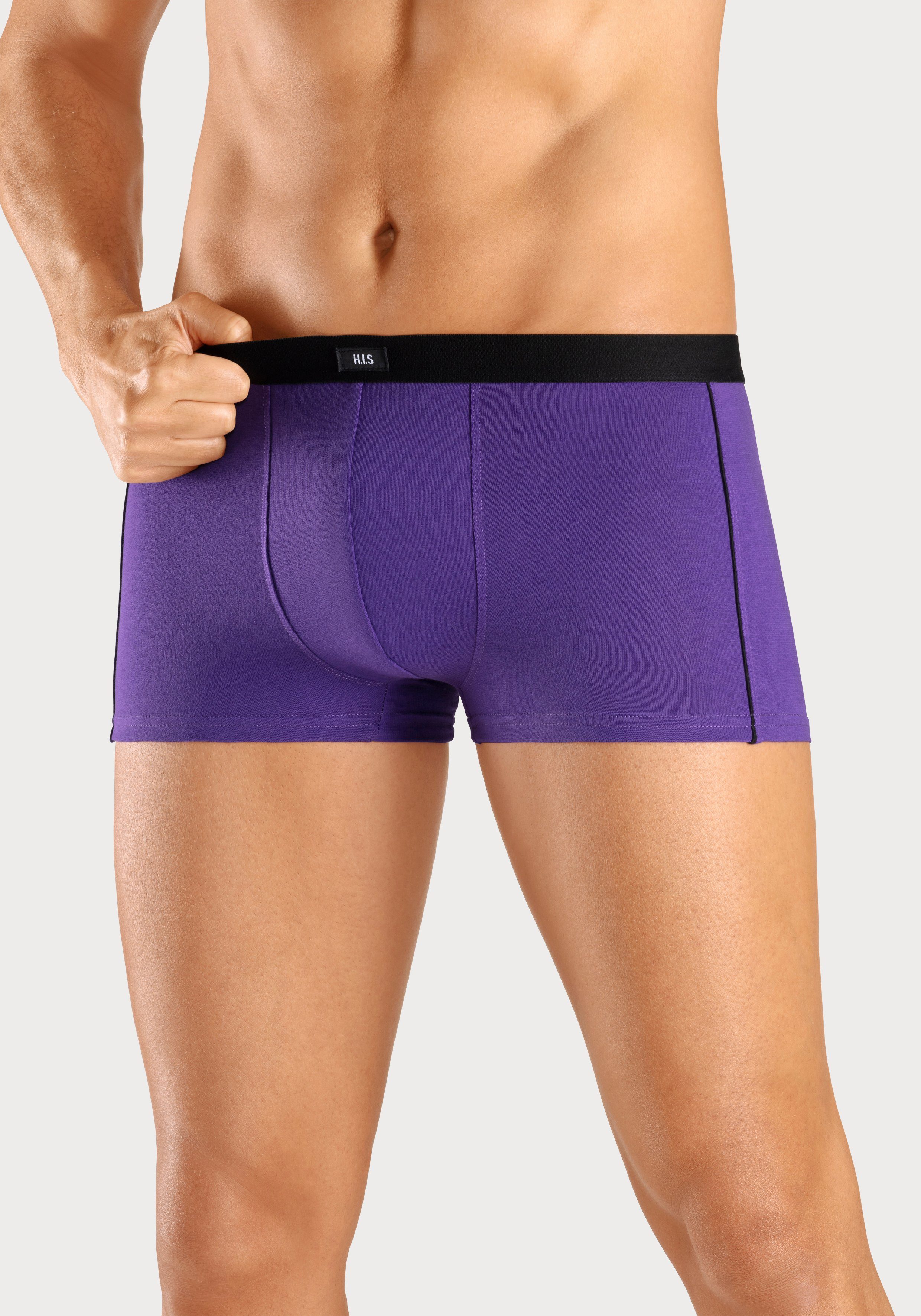 H.I.S Hipster strak zittende boxershorts van katoenmix (set, 3 stuks)
