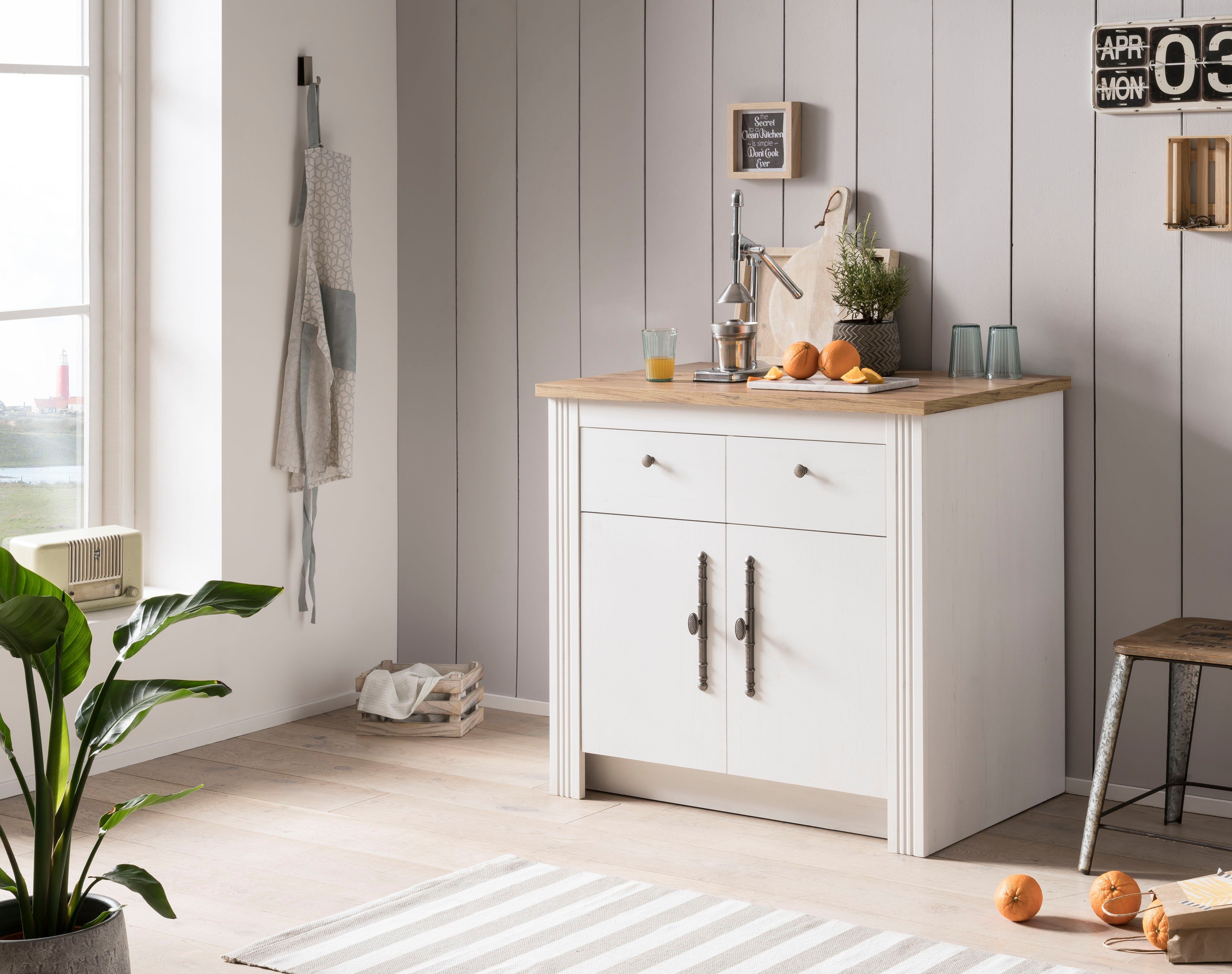 Kochstation Onderkast KS-Westminster in romantische landelijke stijl, breedte 100 cm, exclusief by otto