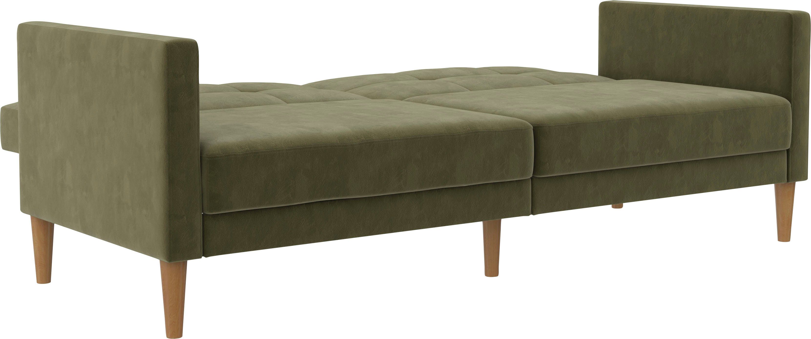 Dorel Home 3-zitsbank Lilly Bedfunctie, rugleuning 3-voudig verstelbaar, zithoogte 43 cm