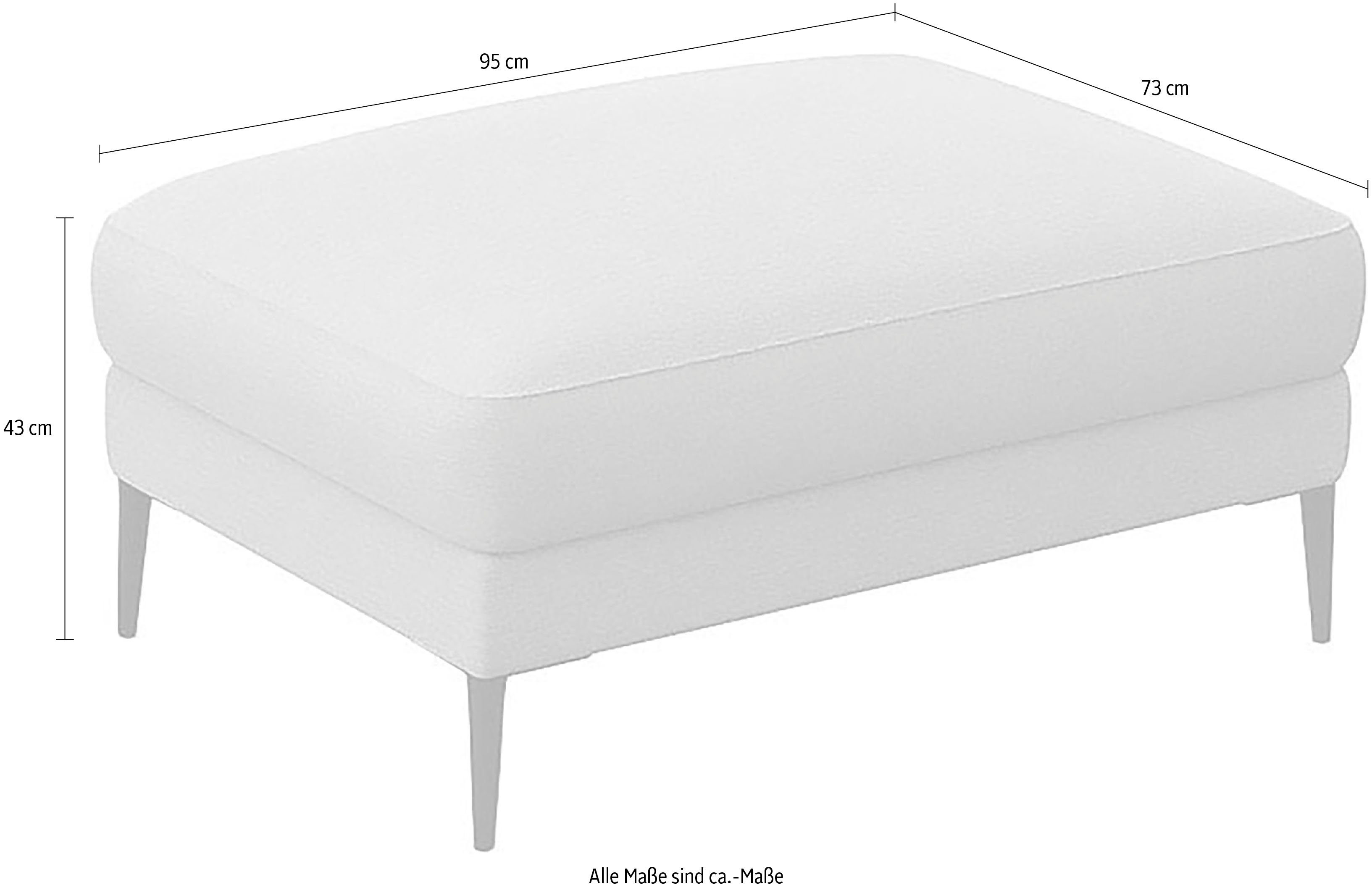 FLEXLUX Poef Belle gestoffeerde hocker, zithocker Scandinavisch design, in een sublieme verwerking