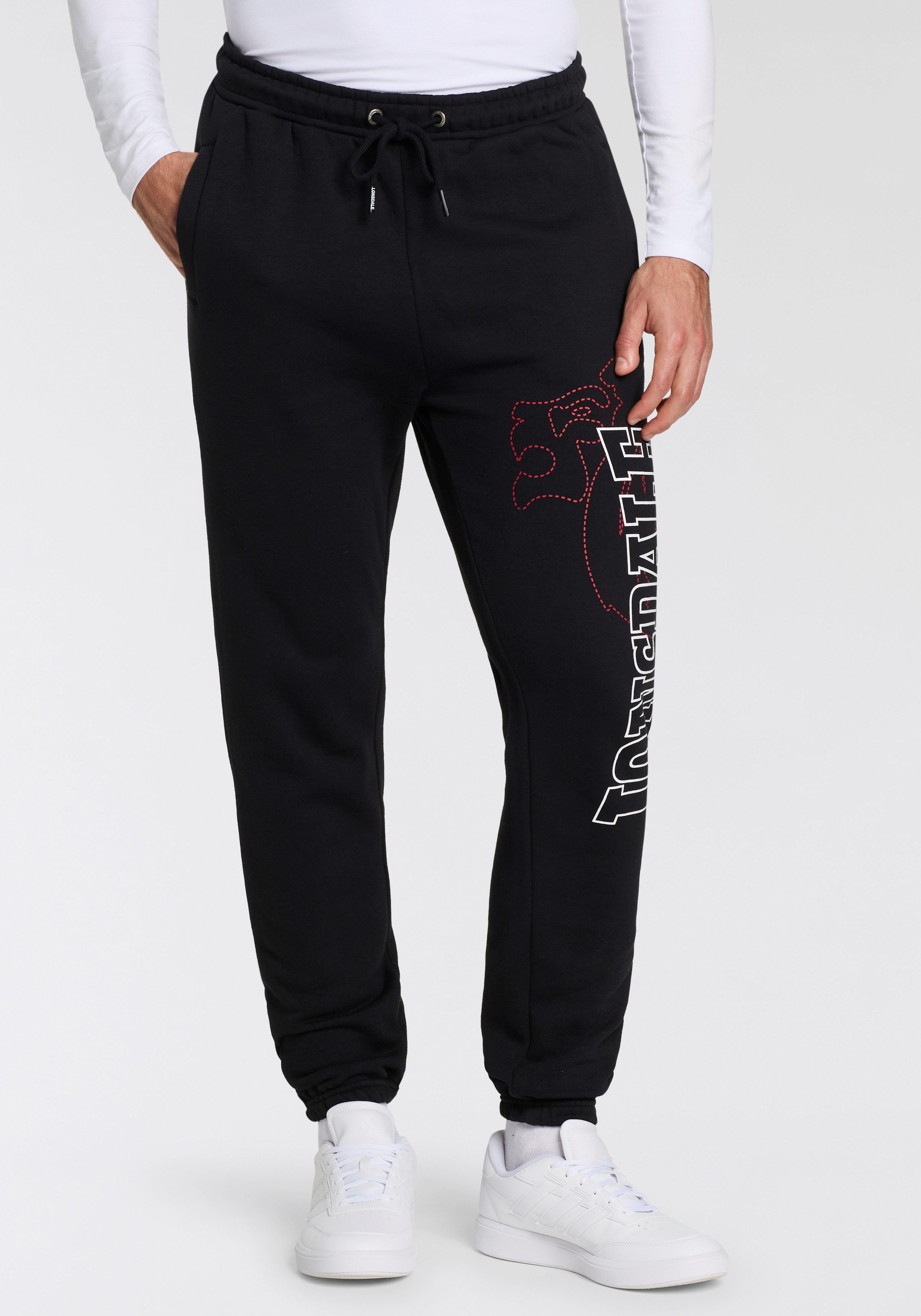 Lonsdale Joggingbroek Dartford heren joggingbroeken maat XXL (60/62) zwart