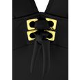 lascana badpak met gouden details zwart