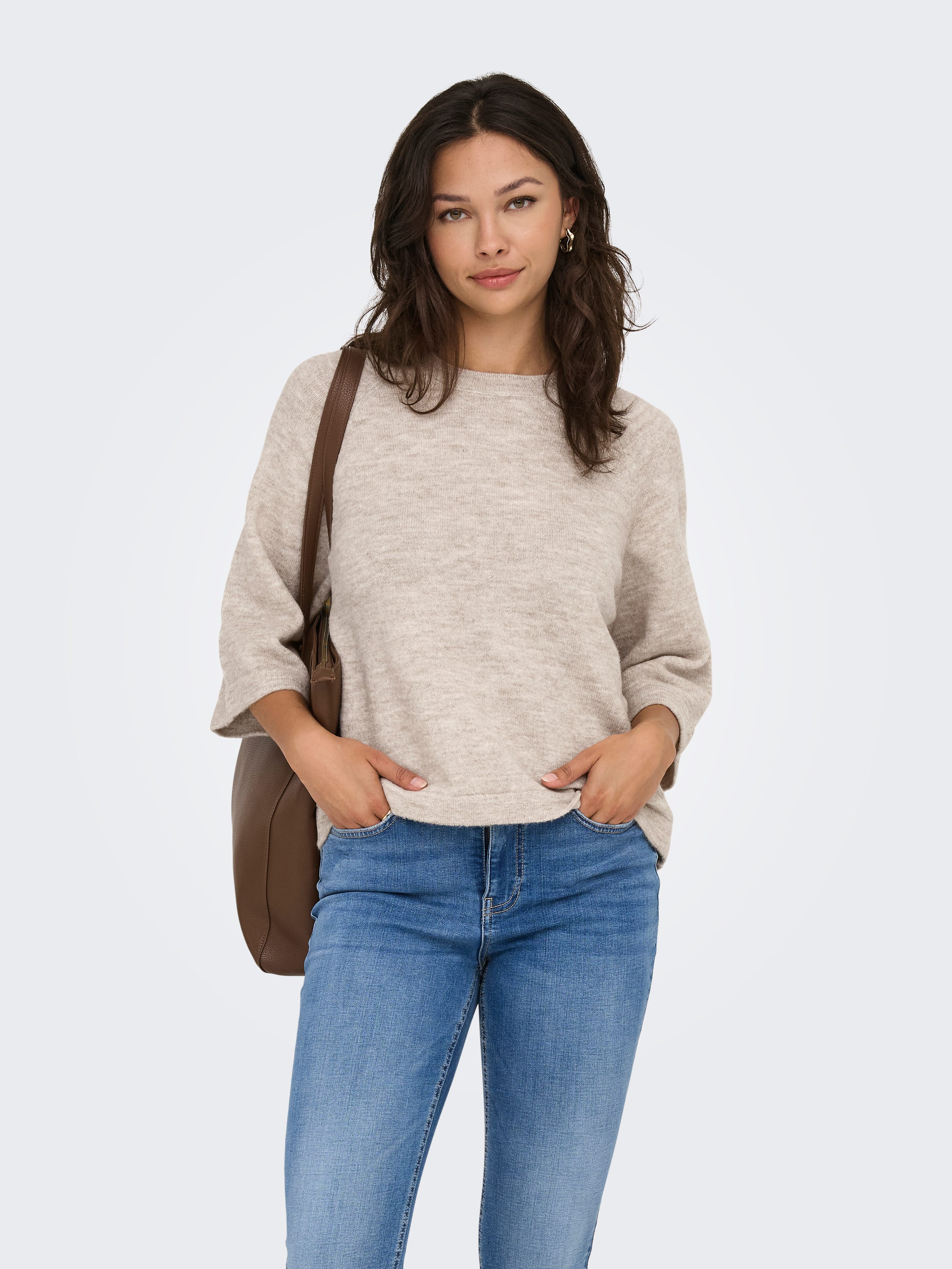 Only Gebreide trui ONLSIMONI 3/4 PULLOVER KNT NOOS