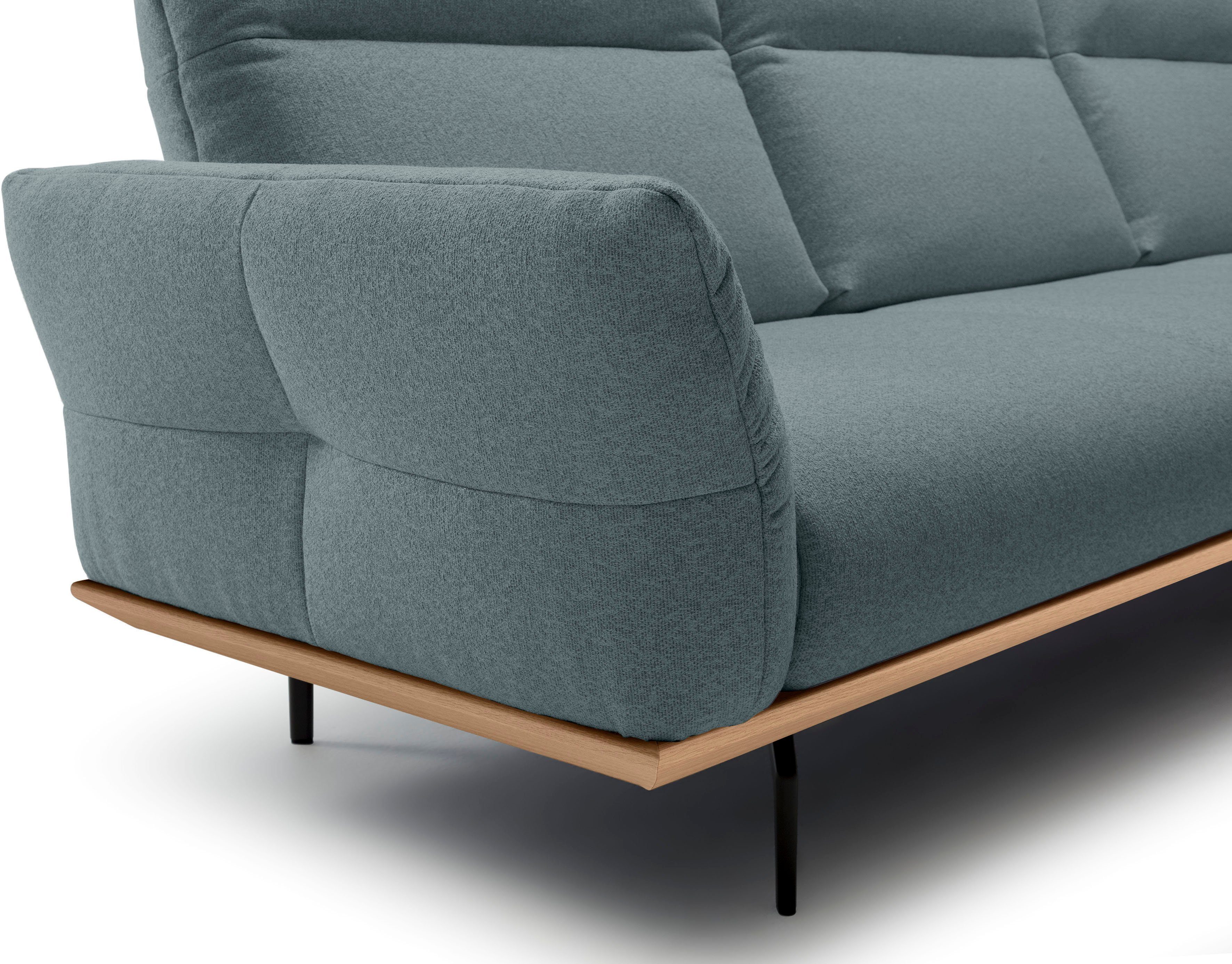 Creation BY ROLF BENZ Hoekbank Hs.460 Sokkel in eiken, onderstel in umbra grijs, breedte 338 cm
