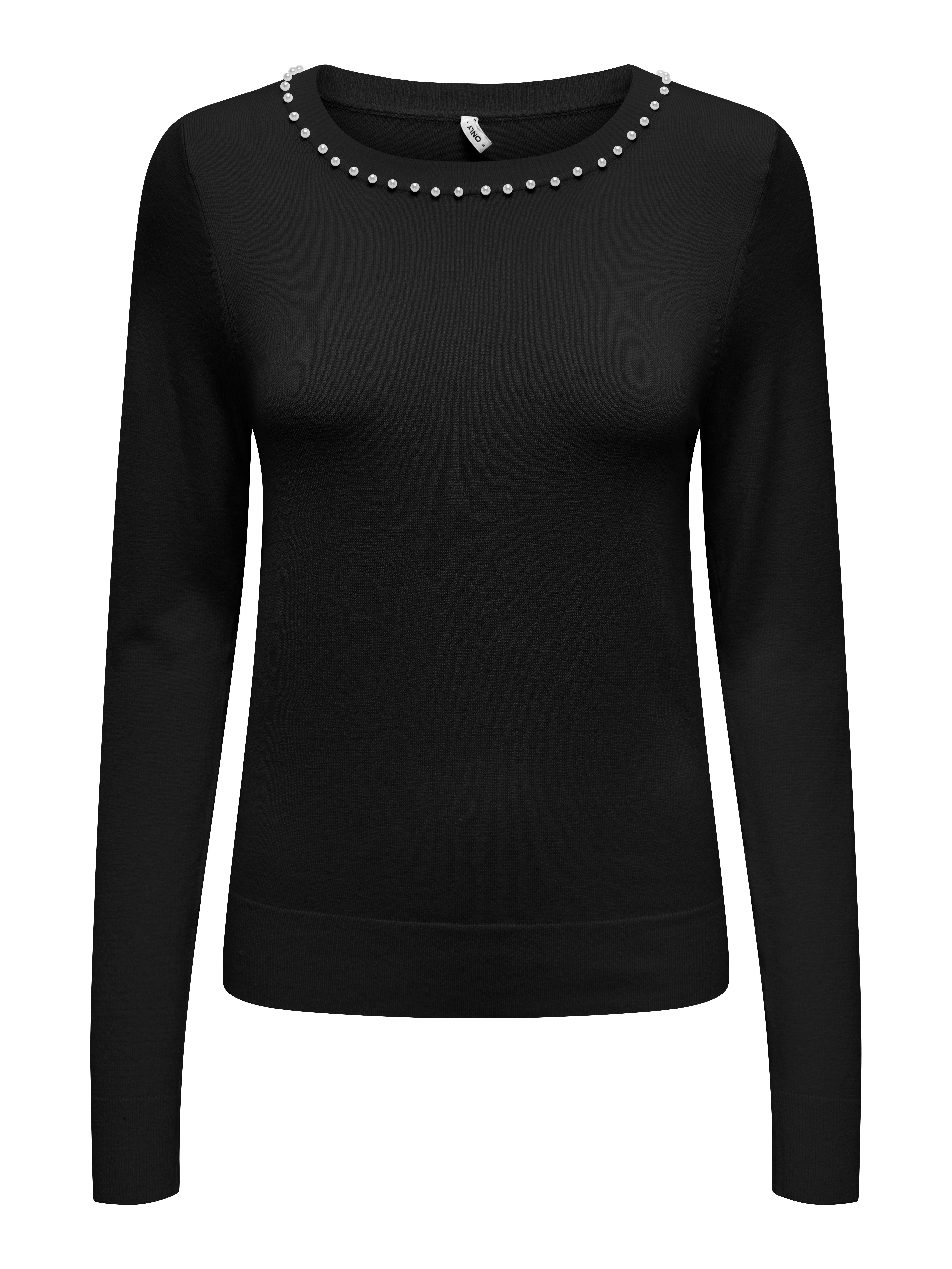 Only Gebreide trui ONLVENICE LIFE LS PEARL O-NECK CC KNT