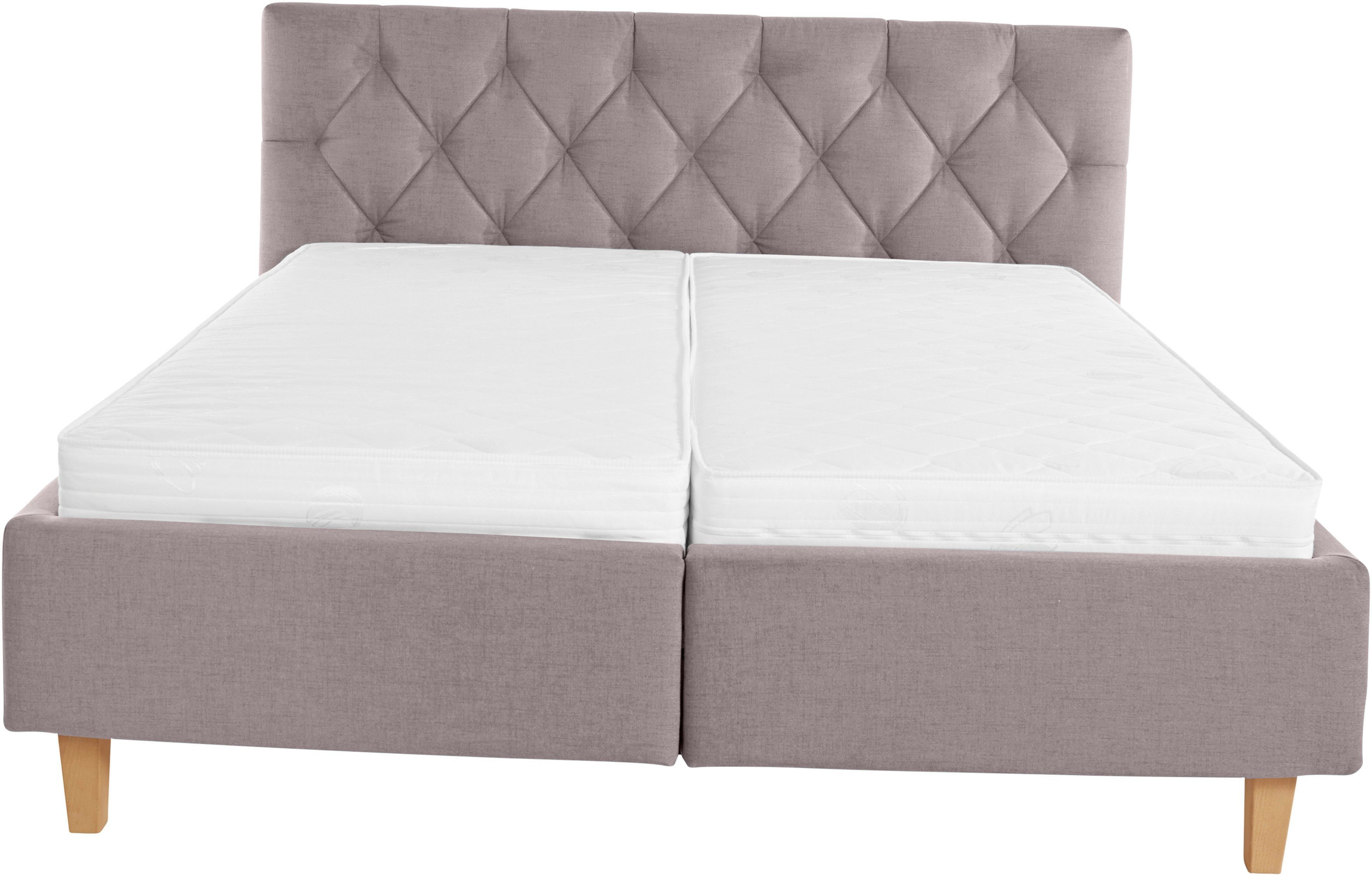 Guido Maria Kretschmer Home&Living Gestoffeerd bed Sunley 100 Kruisstiksel, hoofdbordhoogte 102 cm, zonder of met matras/lattenbodem