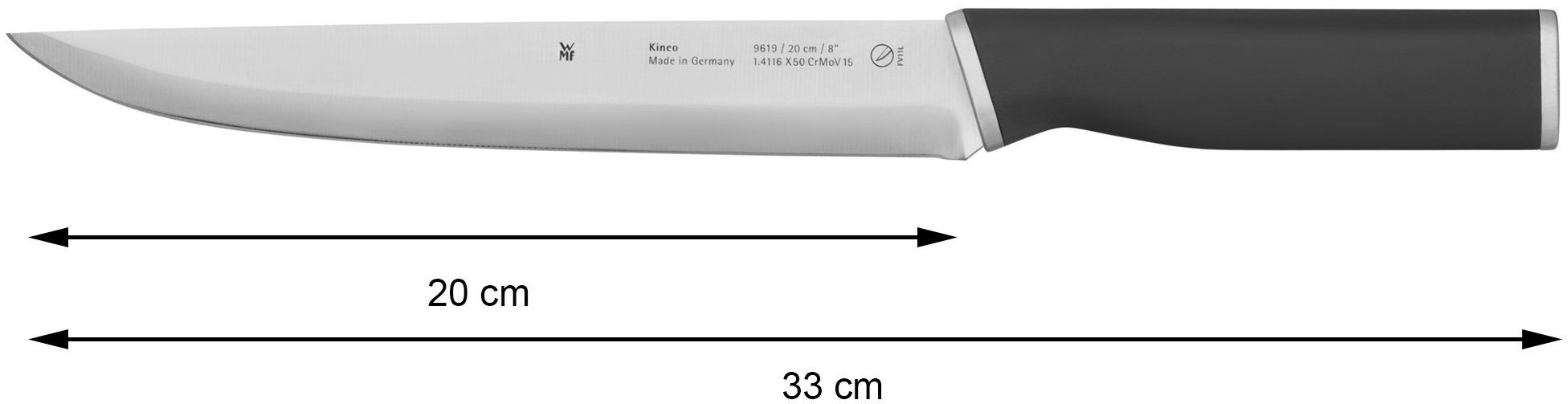 WMF Messenset Kineo Lemmeten van speciaal messenstaal, made in Germany (set, 3-delig)
