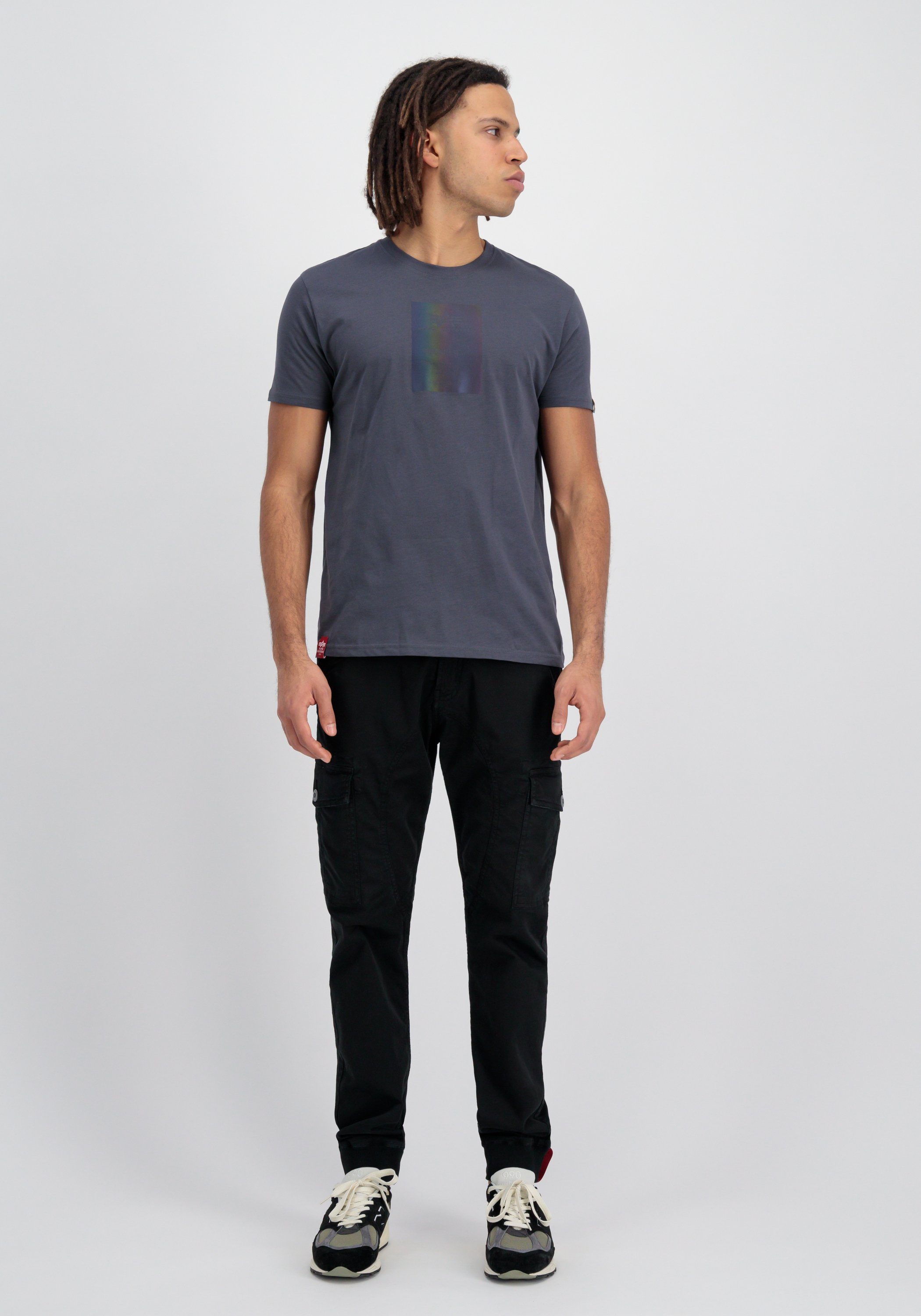 Alpha Industries T-shirt Men T-Shirts Rainbow Reflective Label T
