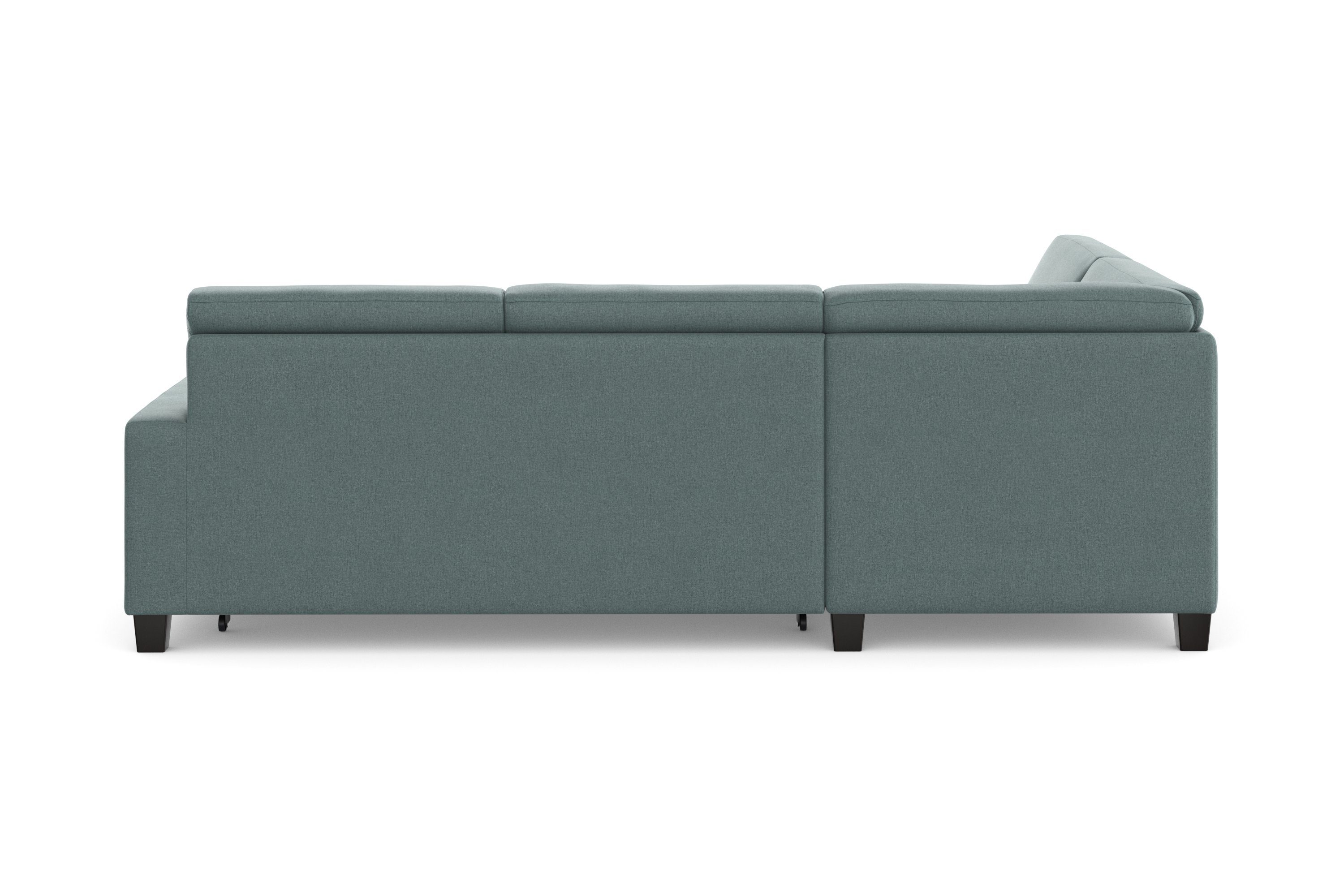 DOMO collection Hoekbank Florentina tijdloos en elegant, zitnaden als designelement, L-vorm keuze met slaapfunctie, met contrastnaad, comfortabele zithoogte 47 cm