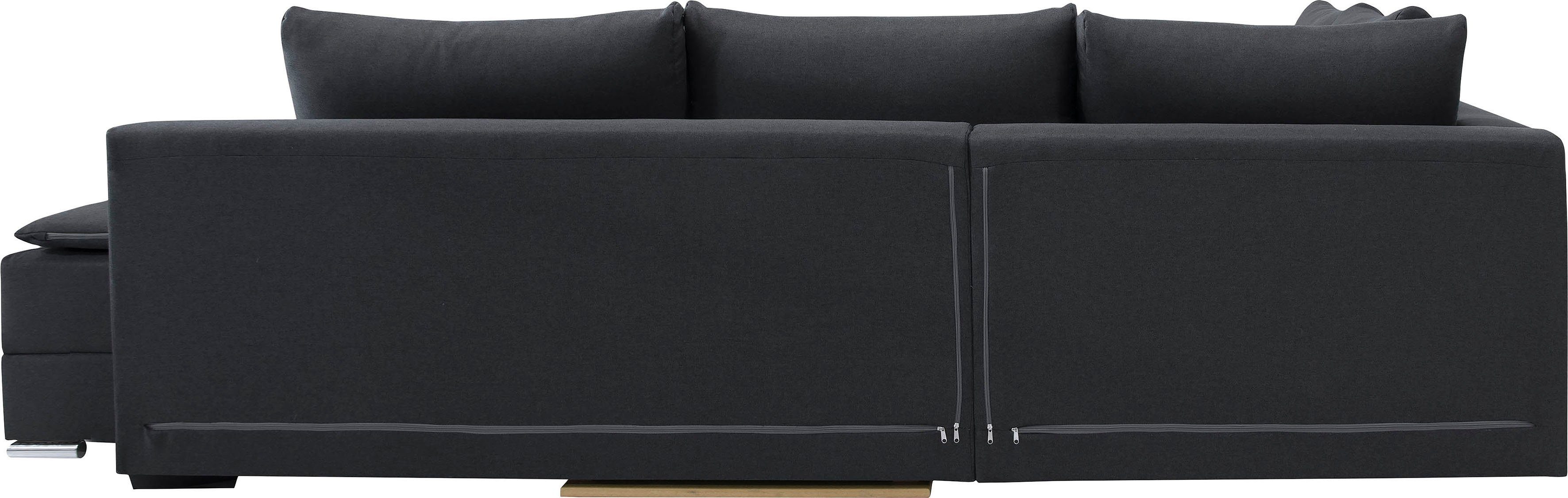 INOSIGN Hoekbank Göteborg met boxspring-slaapfunctie en bedkist, bedfunctie, topmatras