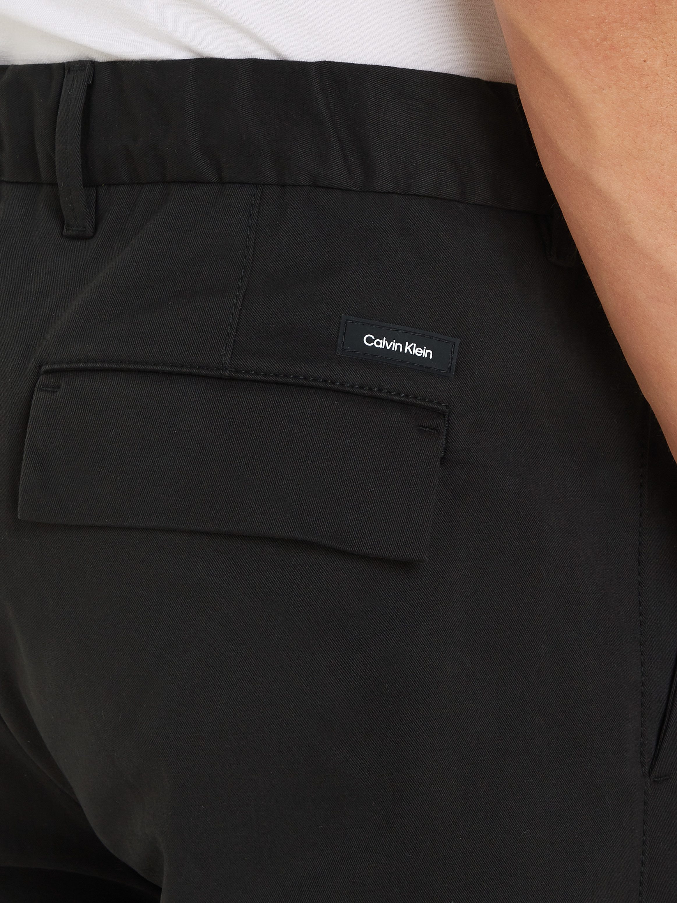 Calvin Klein Pantalon met vouw MODERN TWILL TAPERED PLEAT PANTS