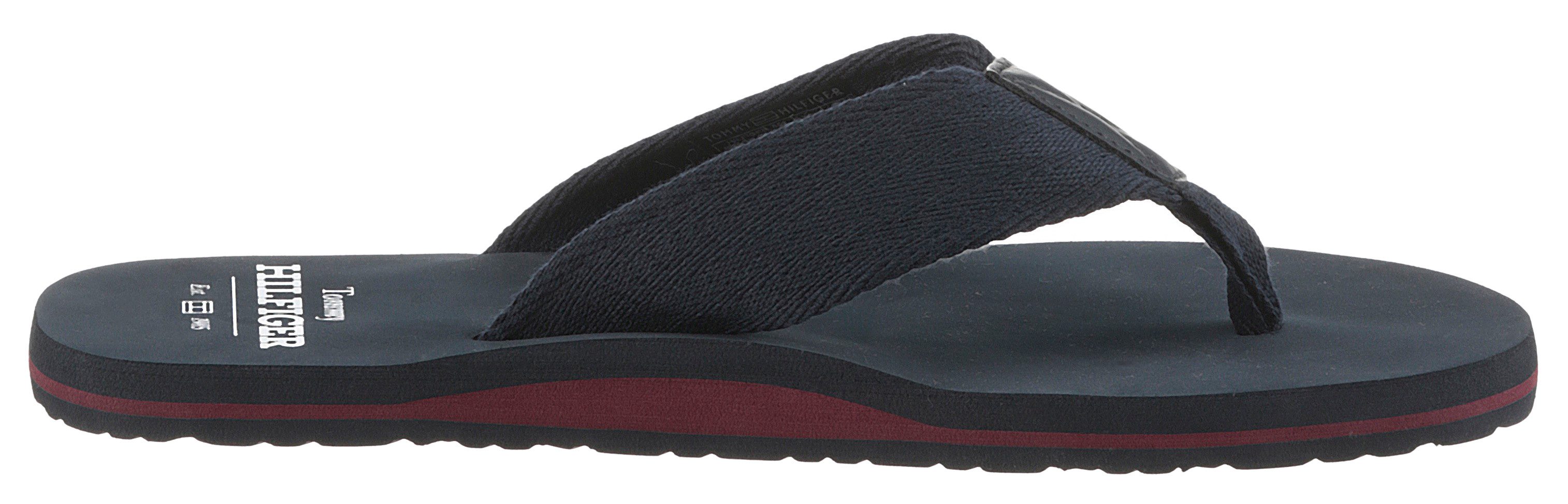 Tommy Hilfiger Teenslippers HILFIGER 85 BEACH SANDAL zomer mode, dianette, zomerschoen met logo-opschrift