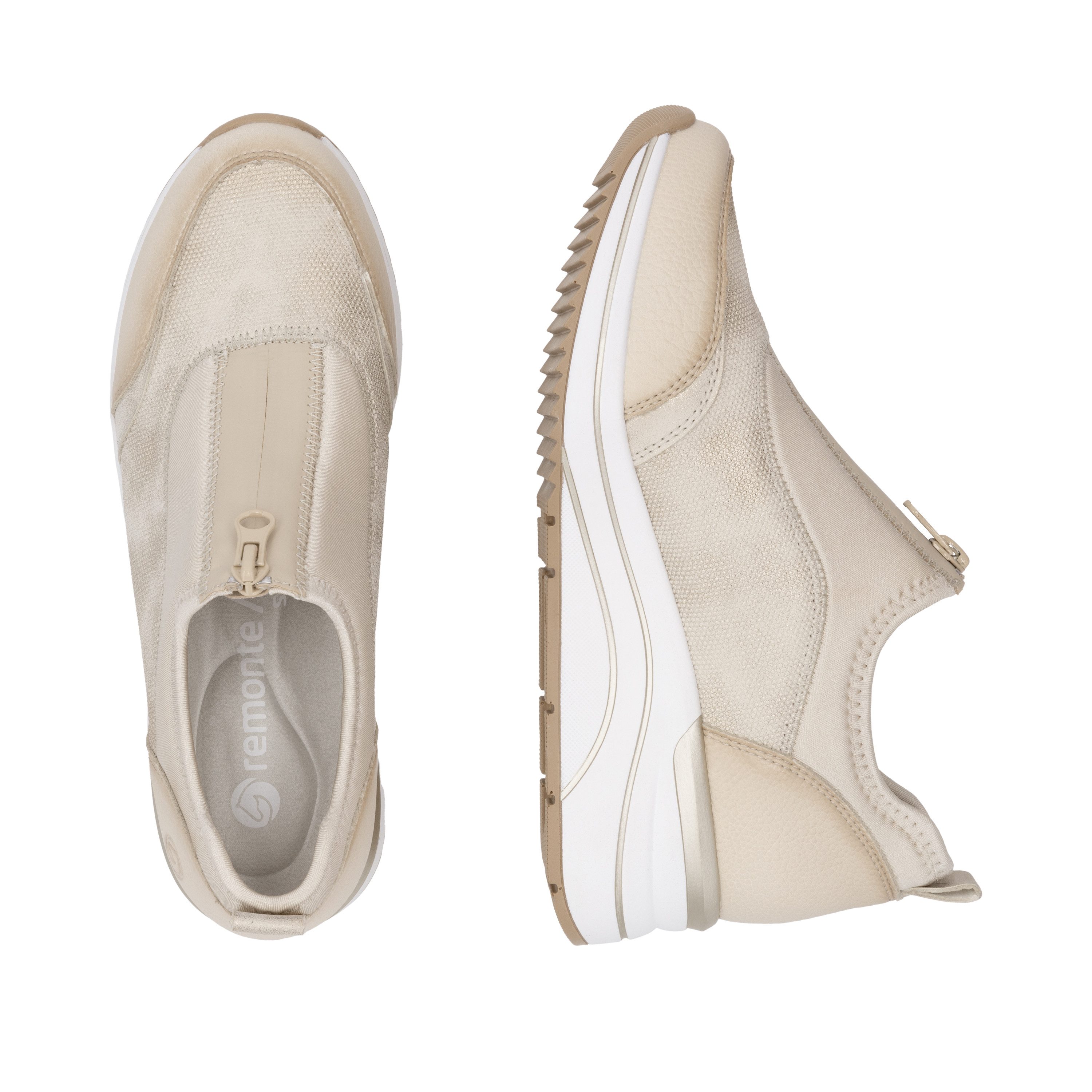 Remonte Slip-on sneakers , vrijetijdsschoen, lage schoen, slipper in vegan verwerking