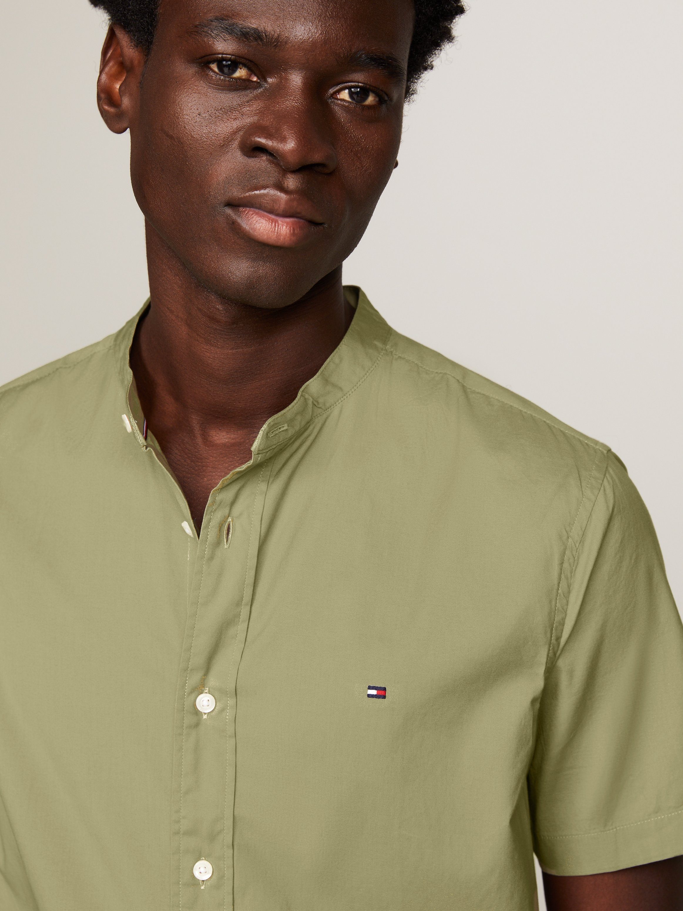 Tommy Hilfiger Overhemd met korte mouwen FLEX POPLIN MAO RF SHIRT