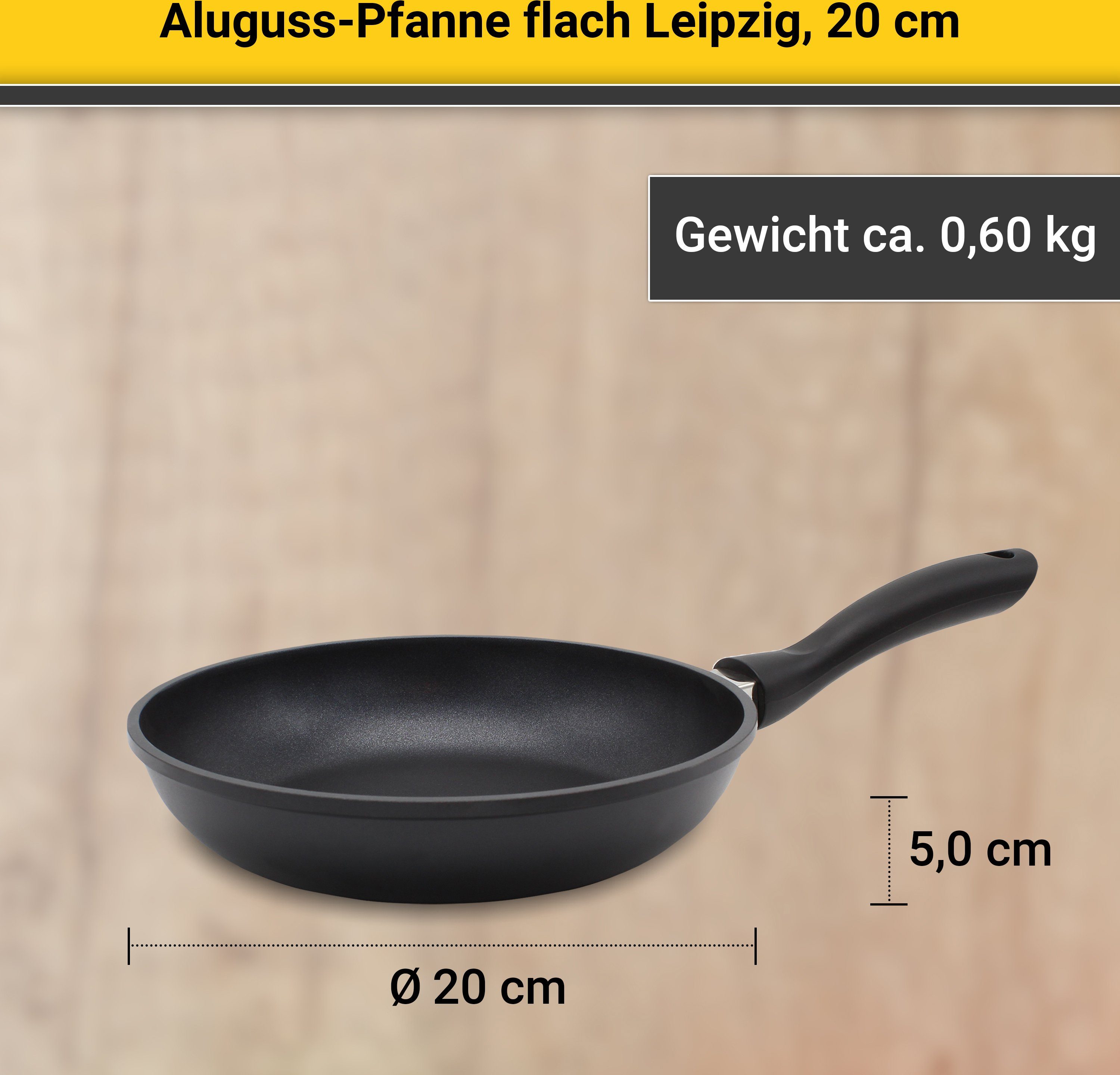 Krüger Koekenpan Gietaluminium koekenpan plat LEIPZIG (1-delig)