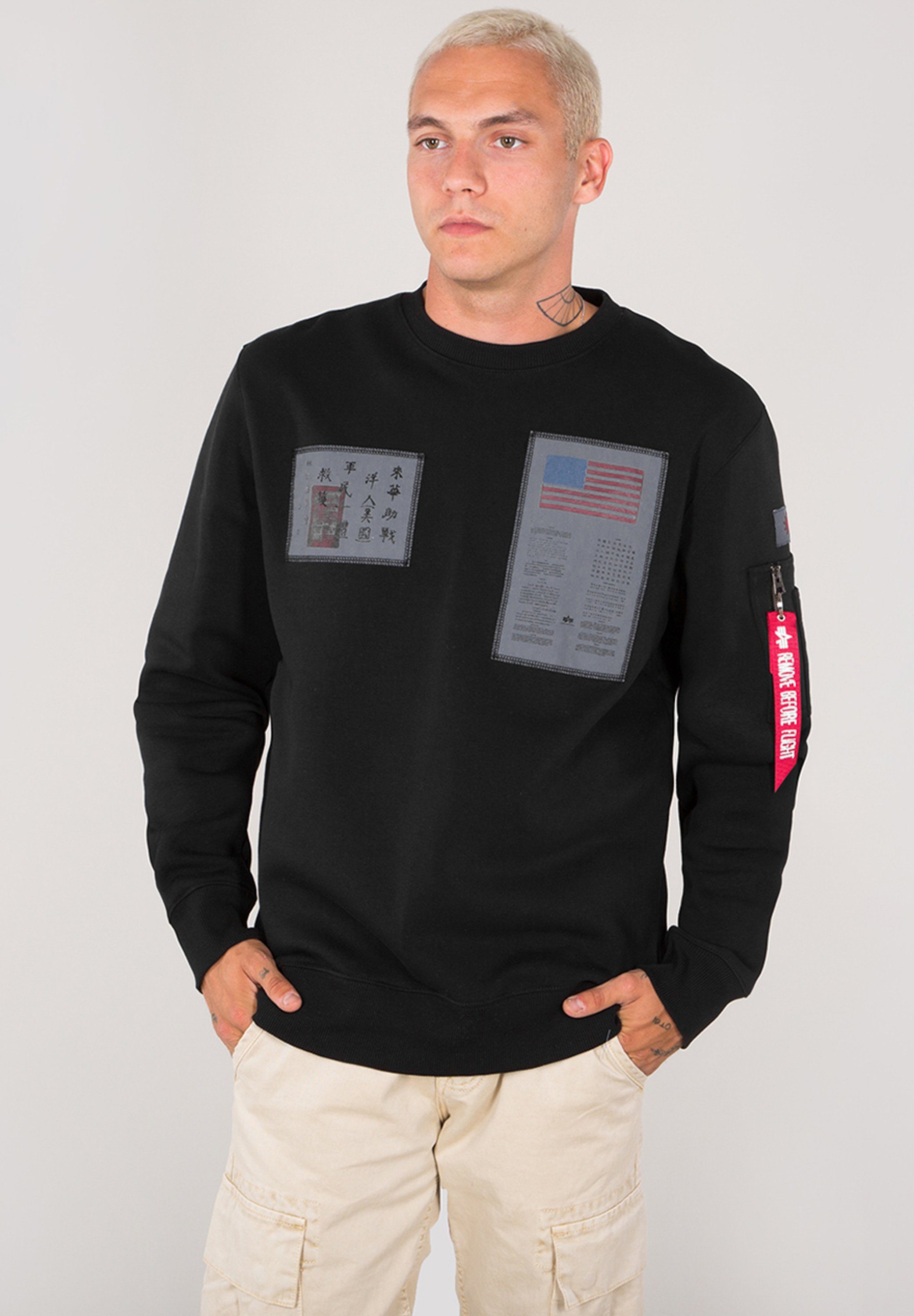 Alpha Industries Sweater Men Sweatshirts Blood Chit Sweater