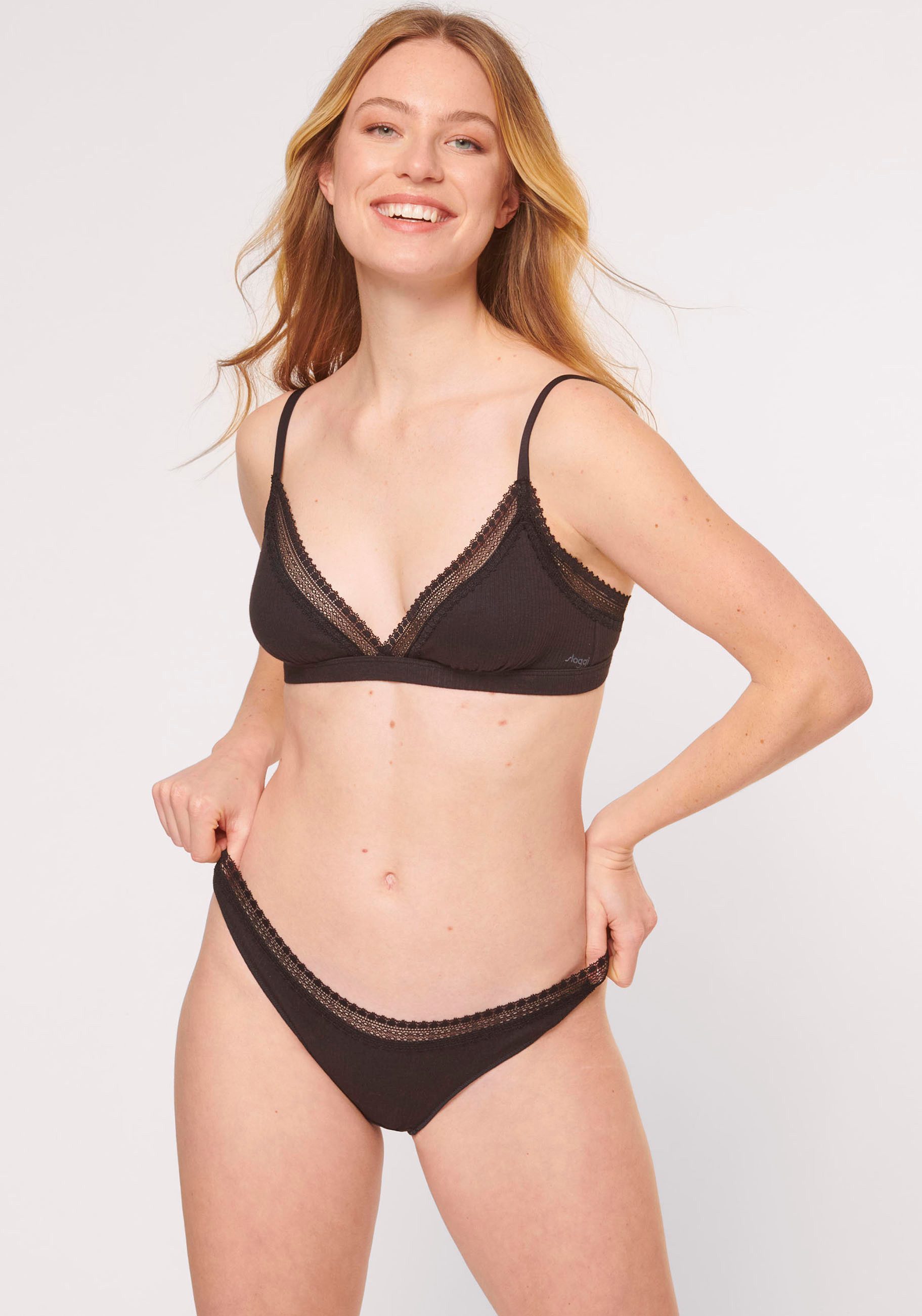 Sloggi Slip GO Ribbed R Brazil C2P zachte ribstof met kantafwerking (2 stuks Set van 2)