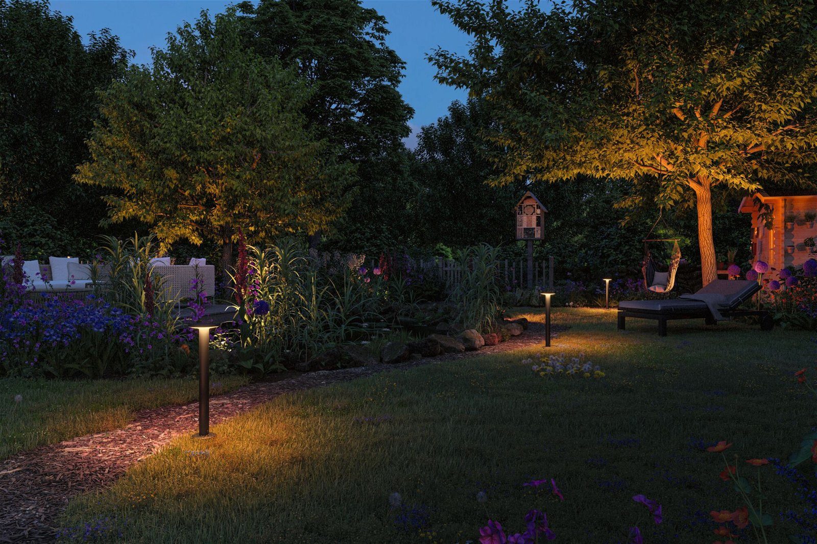 Paulmann Led-bolderlamp Plug & Shine Plaat Enkel lamp IP44 2200K 7W Antraciet (1 stuk)