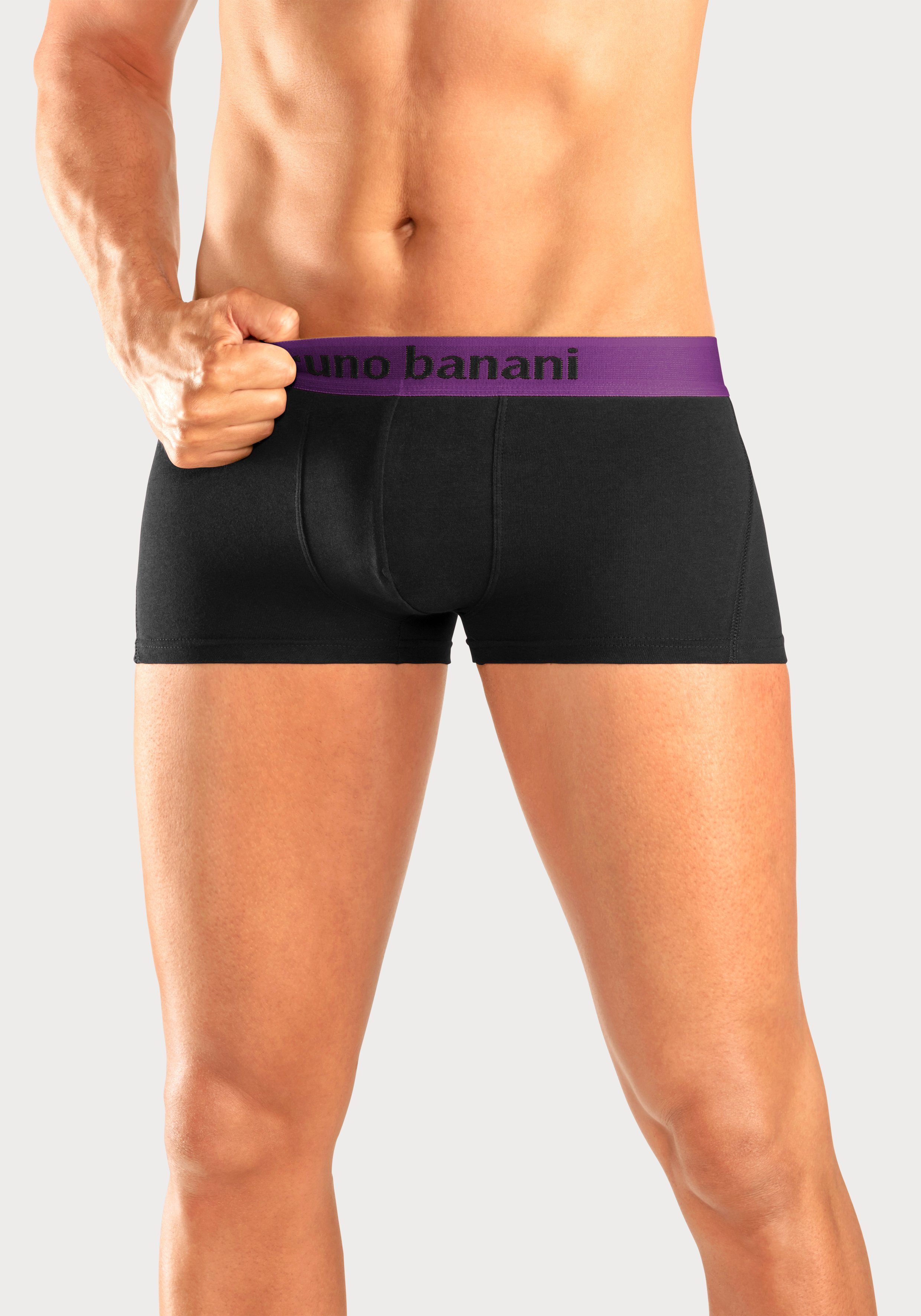 Bruno Banani Hipster strak zittende boxershorts met logo webband van katoenmix (set, 4 stuks)