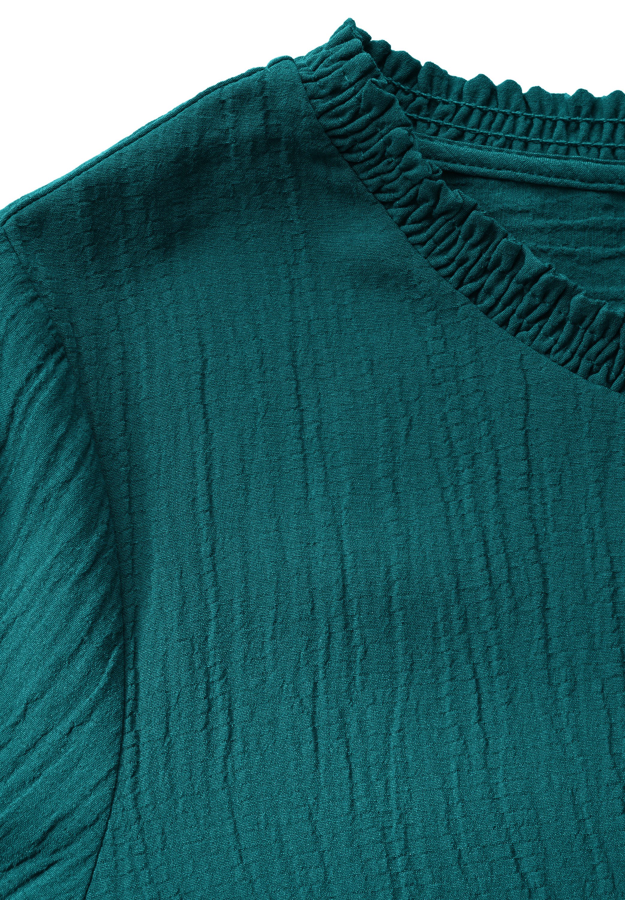 Cecil Blouse zonder sluiting met smock-detail in crêpe-kwaliteit