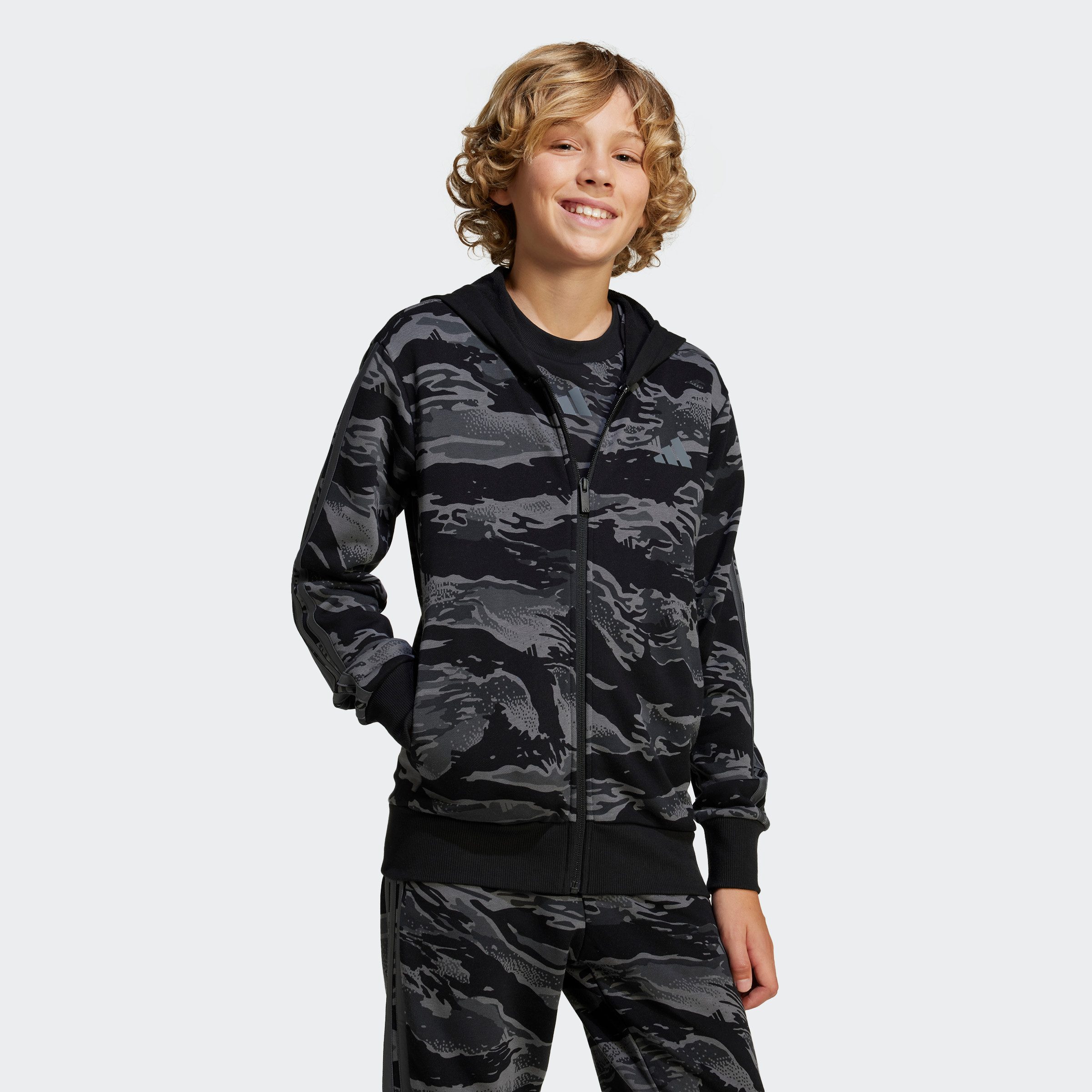 adidas Sportswear Hoodie J CAMO FZ HD