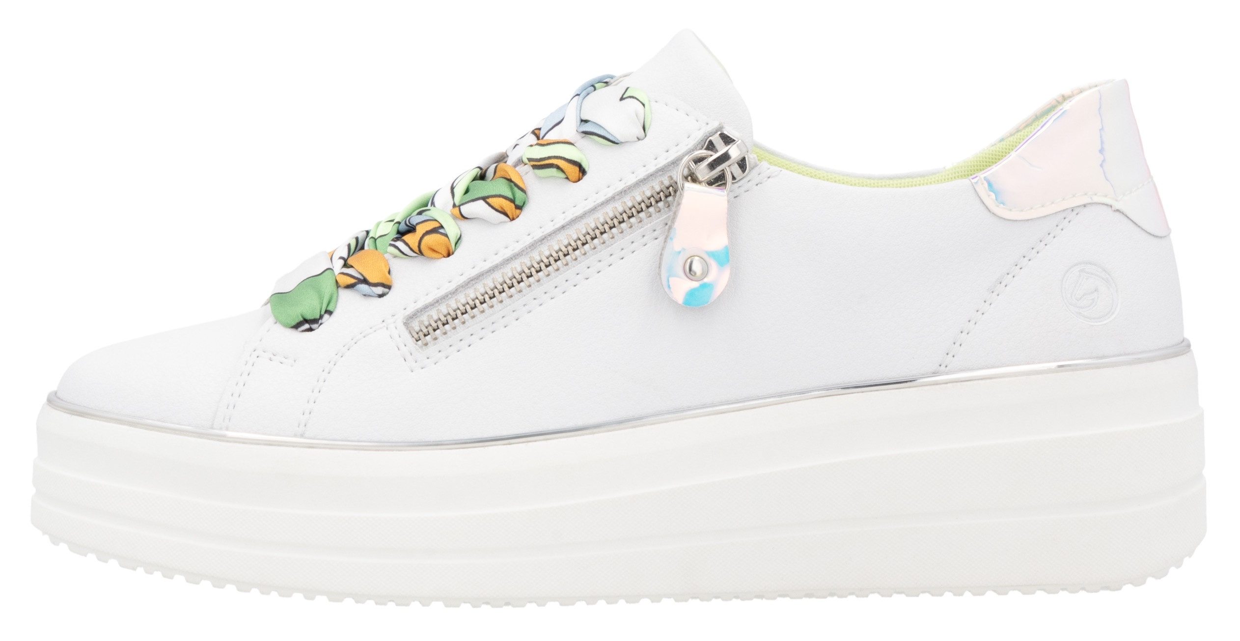 Remonte Plateausneakers , vrijetijdsschoen, lage schoen, veterschoen met zijrits