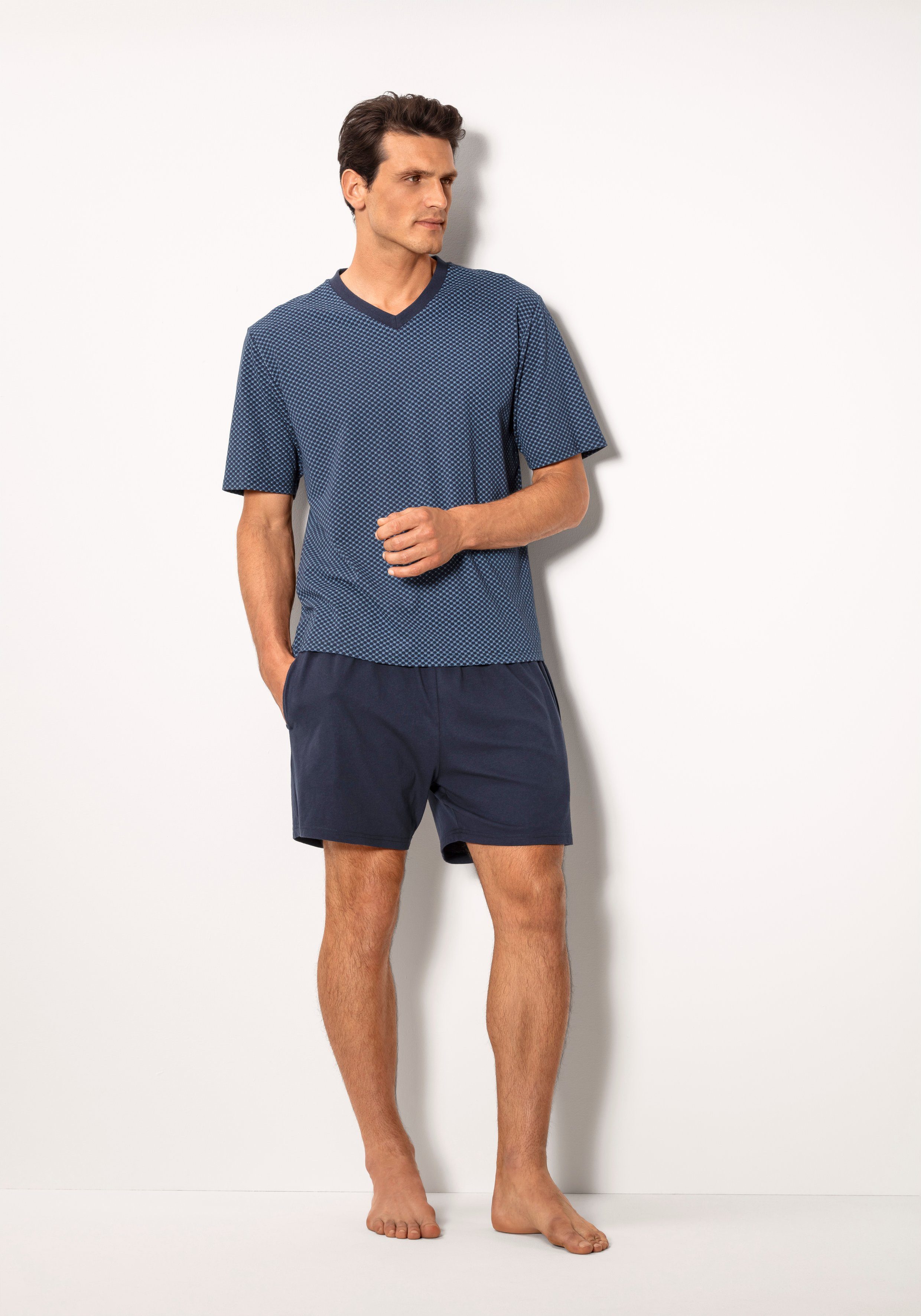 le jogger® Pyjama Pyjama met allover patroon (4-delig, Set van 2)