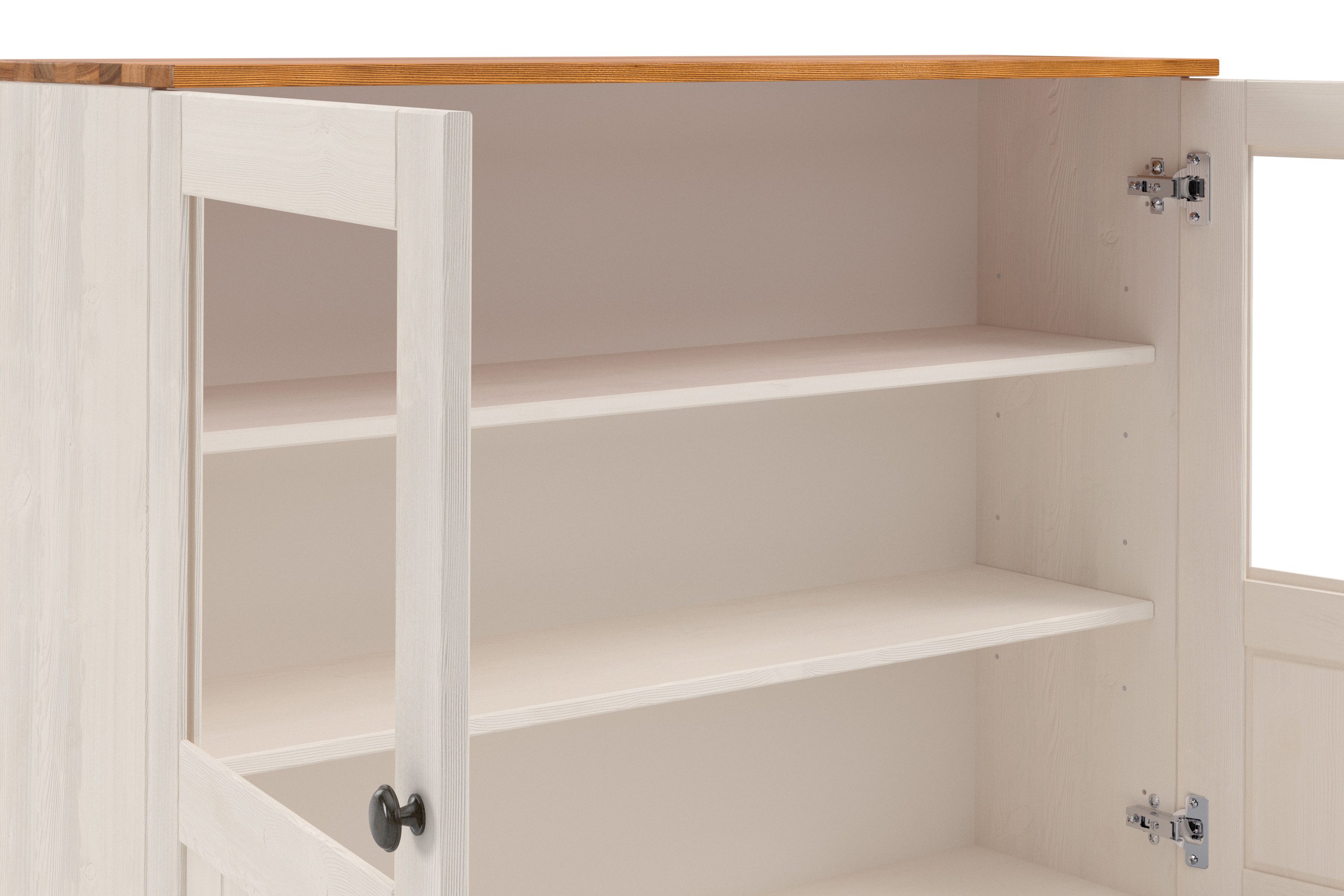 Home affaire Hangkast Alby2 Met metalen grepen en glazen deuren, breedte 100 cm