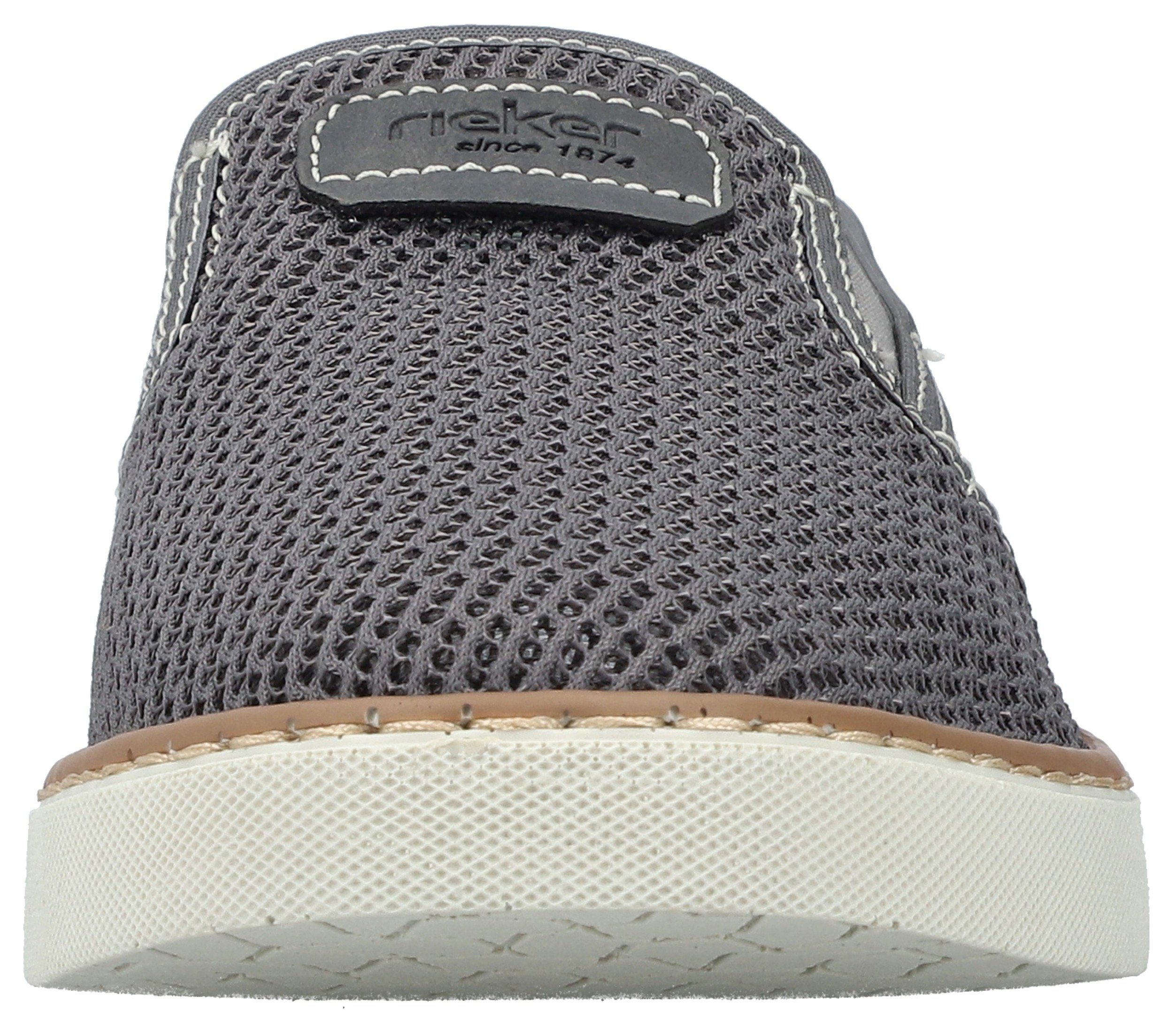 Rieker Instappers Espadrilles, zomerschoen met contrasterende decoratieve stiksels