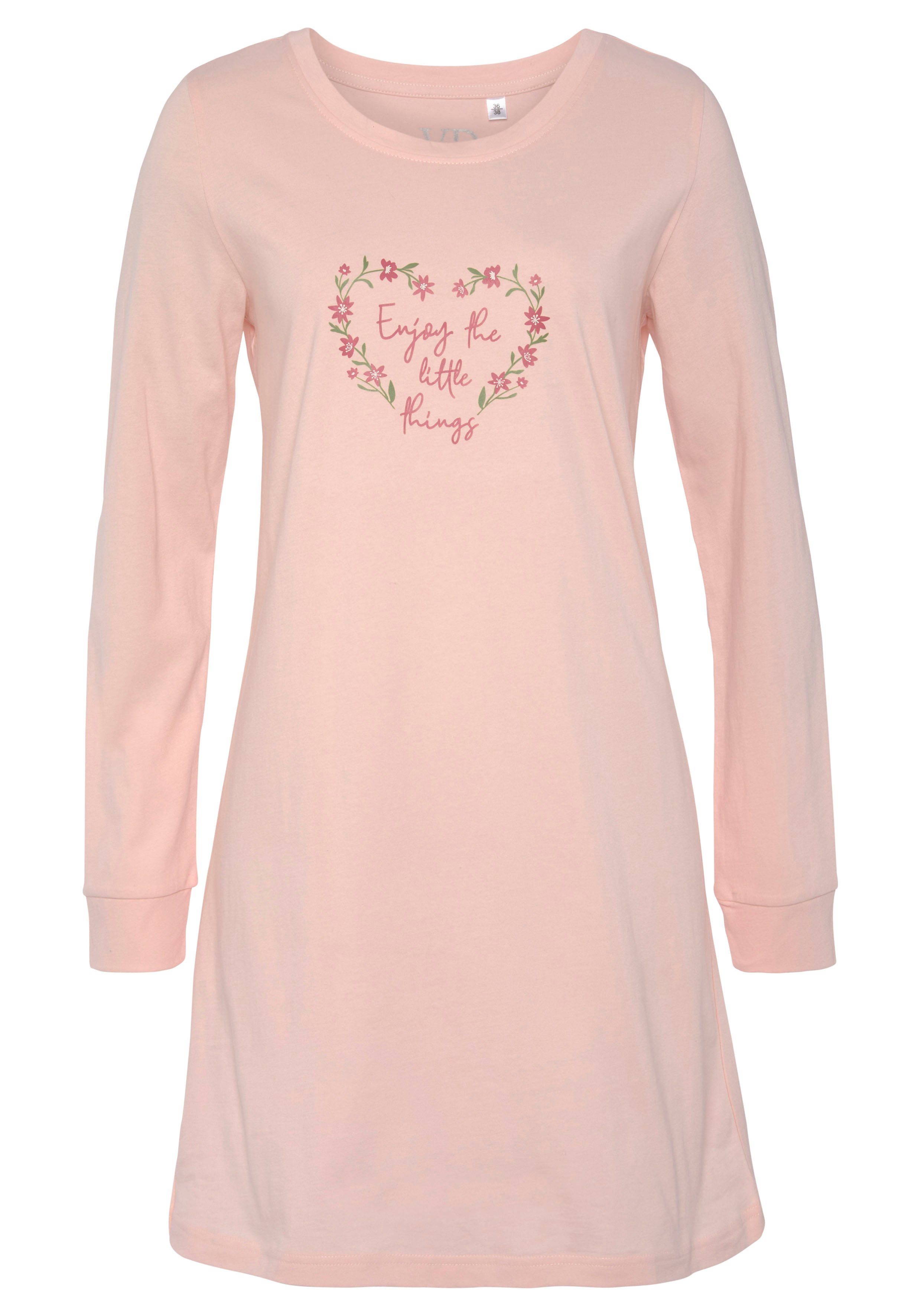 Vivance Dreams Nachthemd met bloemenprint in een dubbelpack (Set van 2)