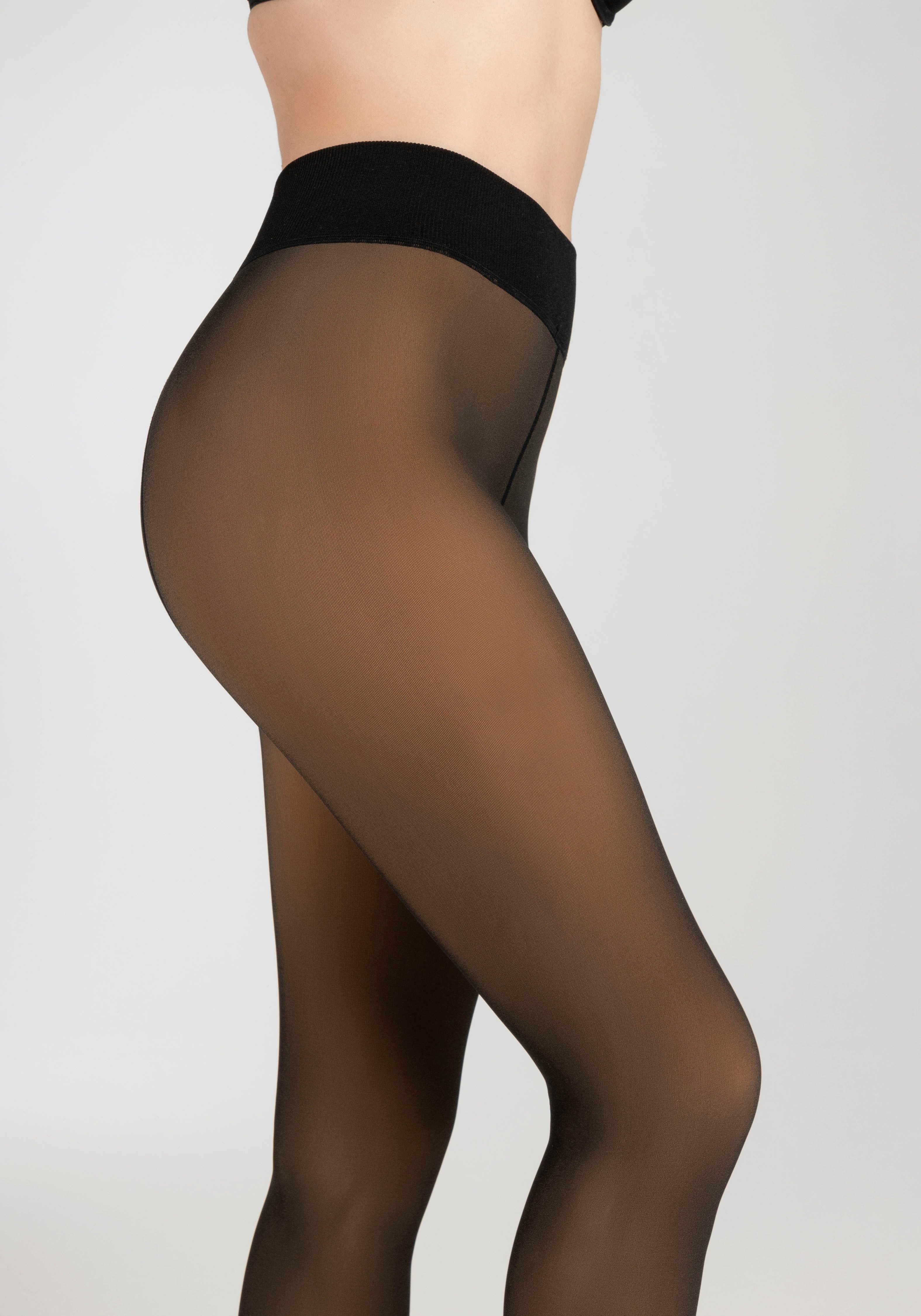 Camano Maillot Comfort Thermo warme & transparante panty, 120DEN, comfort katoen kruis (1-pack)