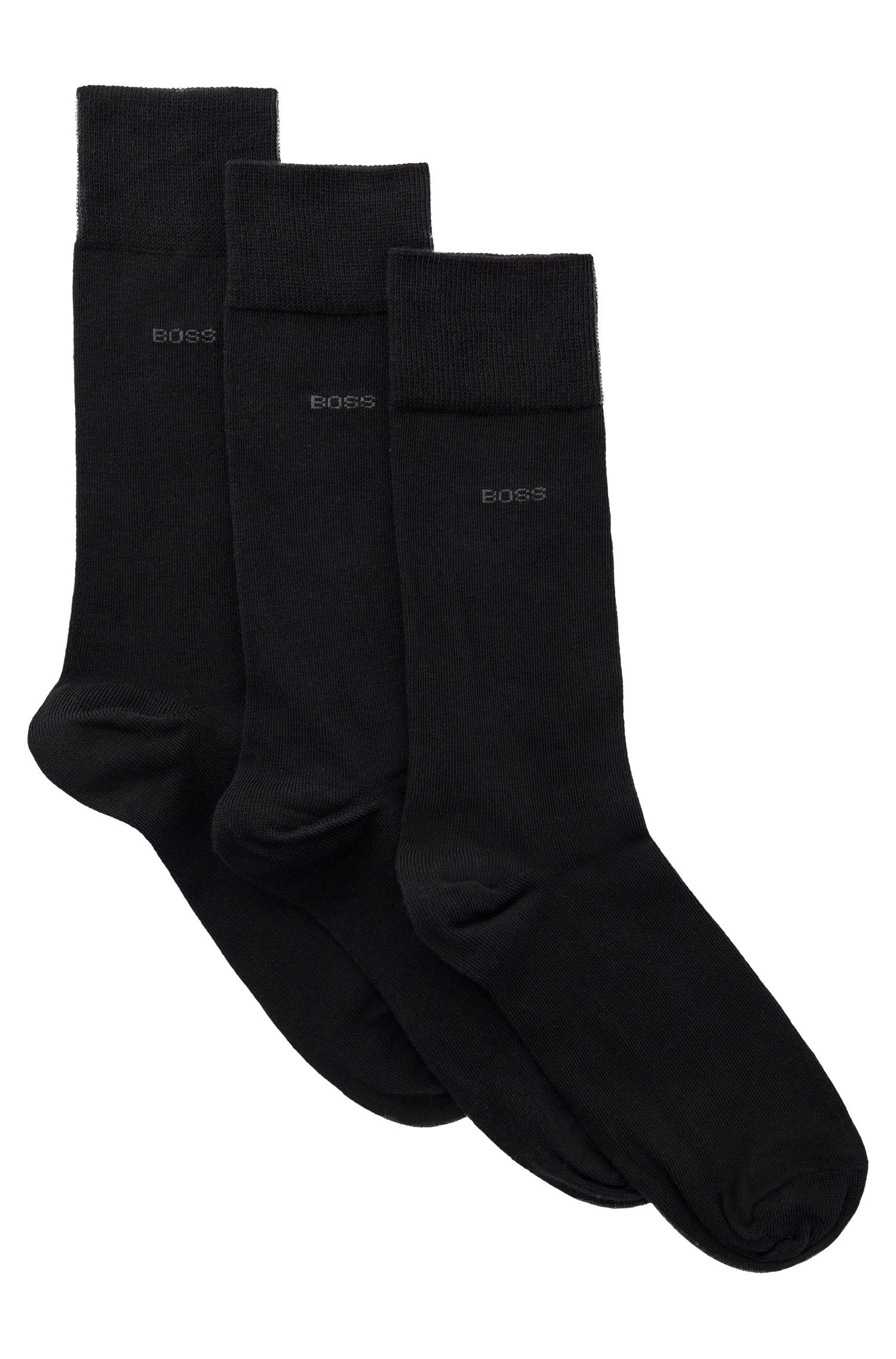 BOSS Sokken 3P RS Uni (3 paar) heren sokken maat 39-42 zwart