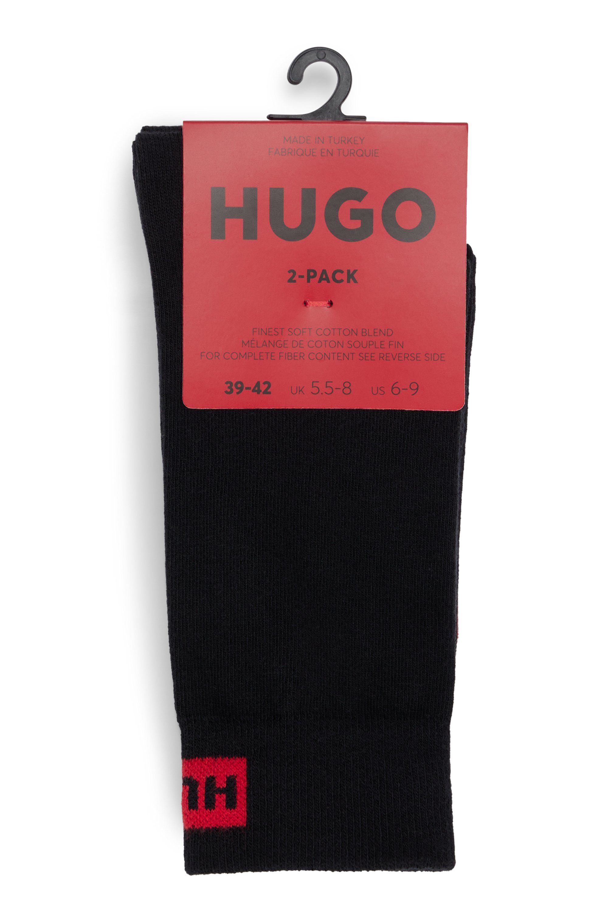 HUGO underwear Business-sokken 2P RS LABEL CC W met geborduurd merklabel (set, 2 paar, 2 stuks)