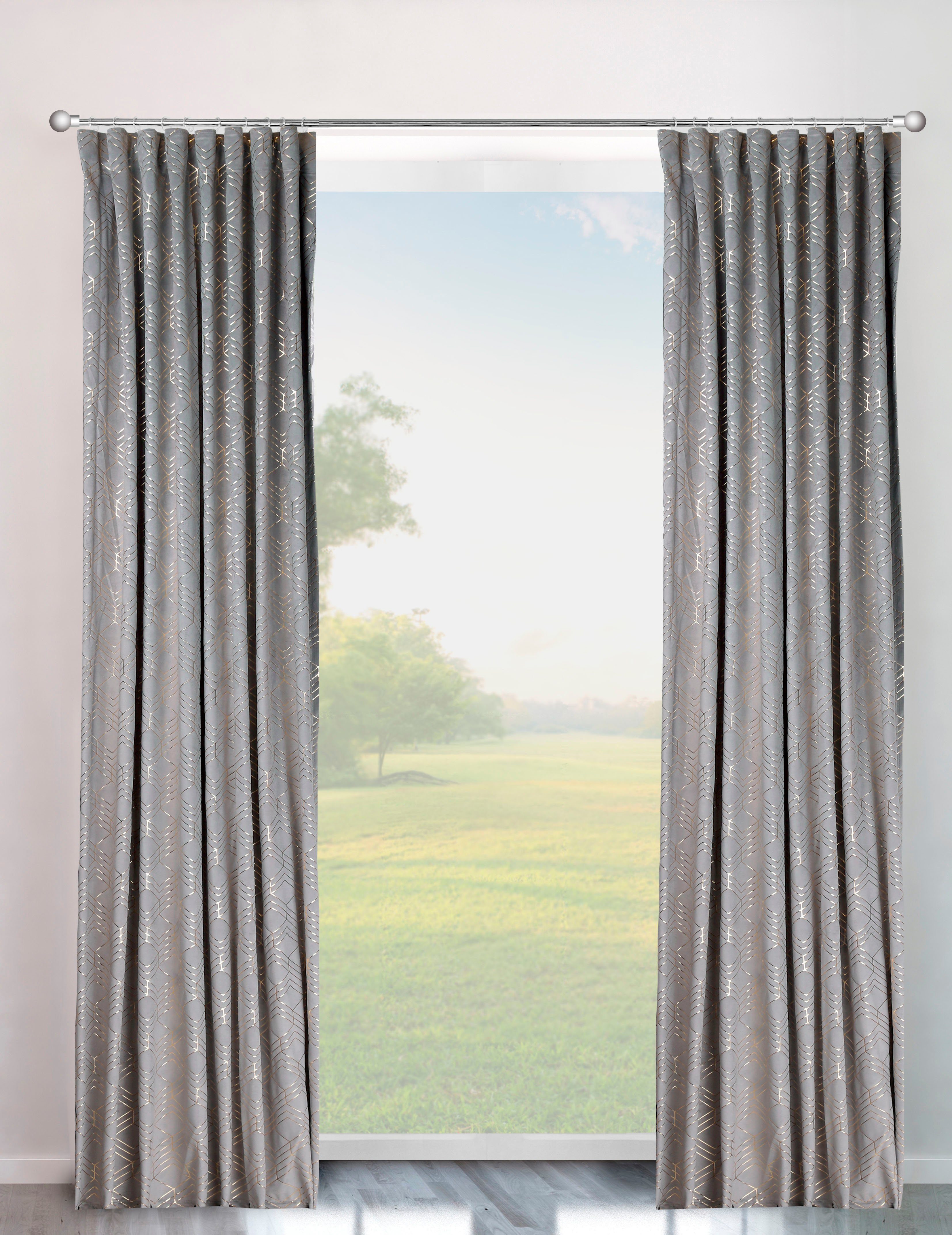 my home Gordijn Velvet Foil (2 stuks)