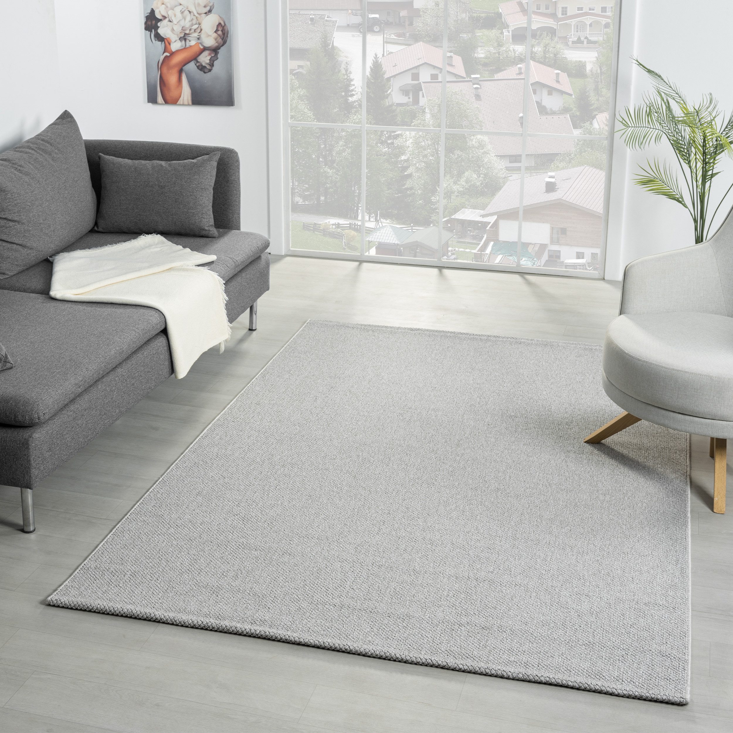 Sehrazat Vloerkleed ADA Zachte kleuren, modern ontwerp, duurzaam, elegantie ontmoet comfort moderne vloerkleden maat 80 cm x 300 cm x 8 mm grijs